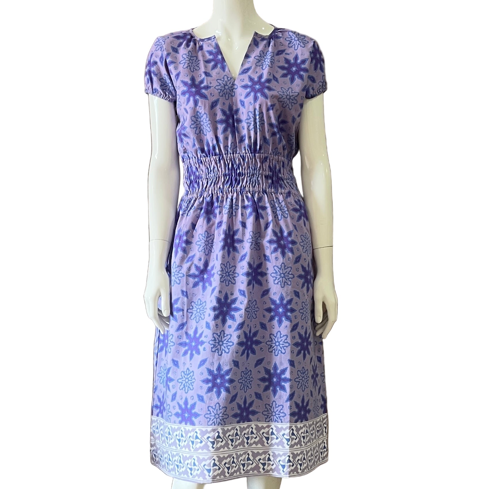 Gathered Waist Midi Dress - XS