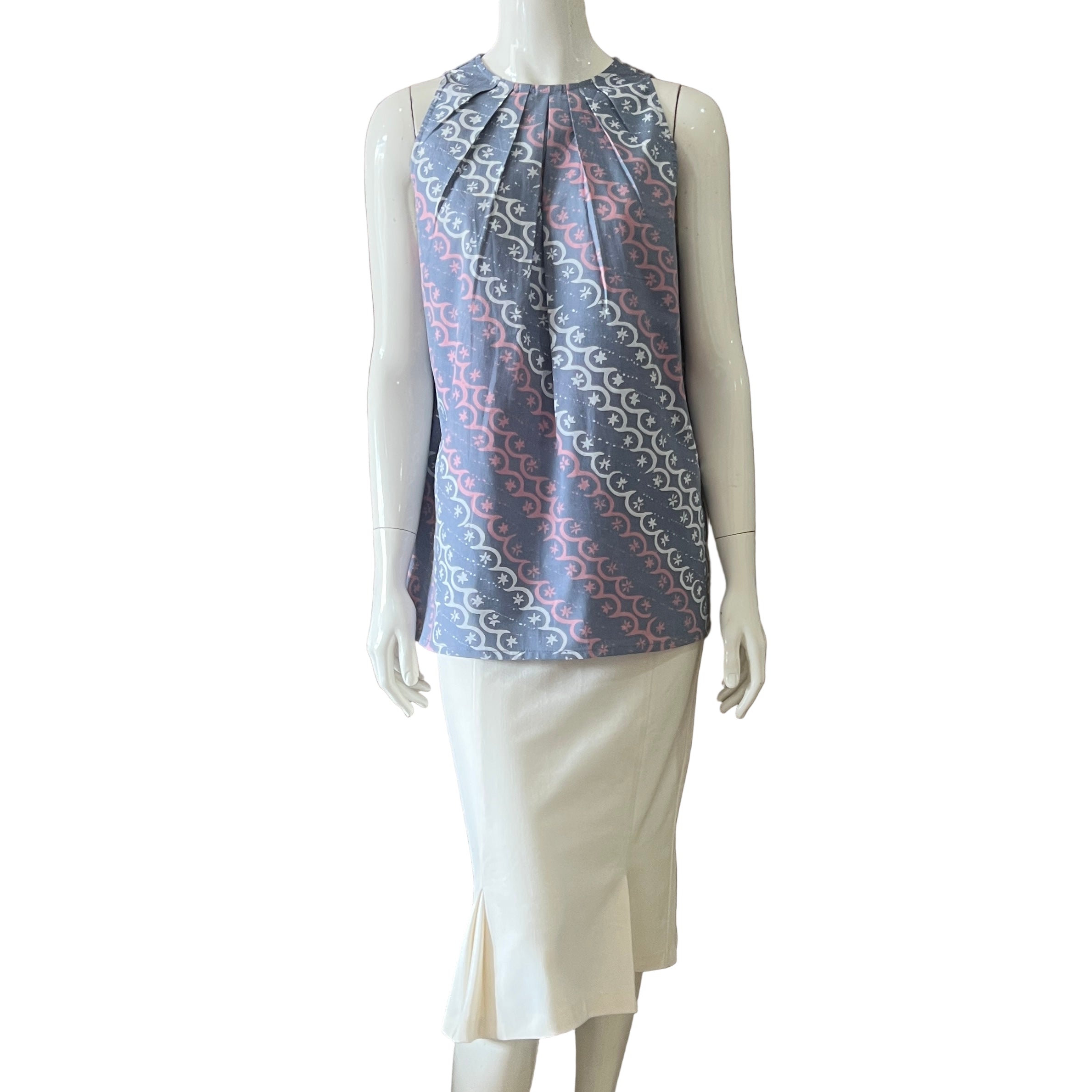 Ruffle Neck Tunic - M