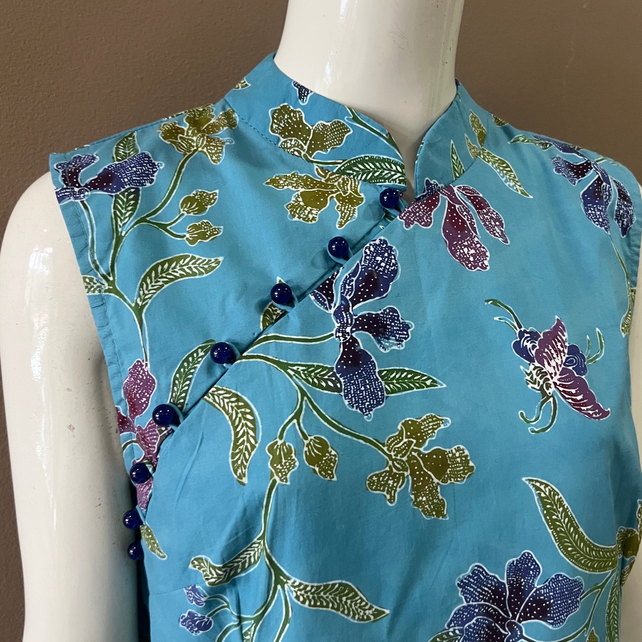 Classic Cheongsam Maxi Dress - L