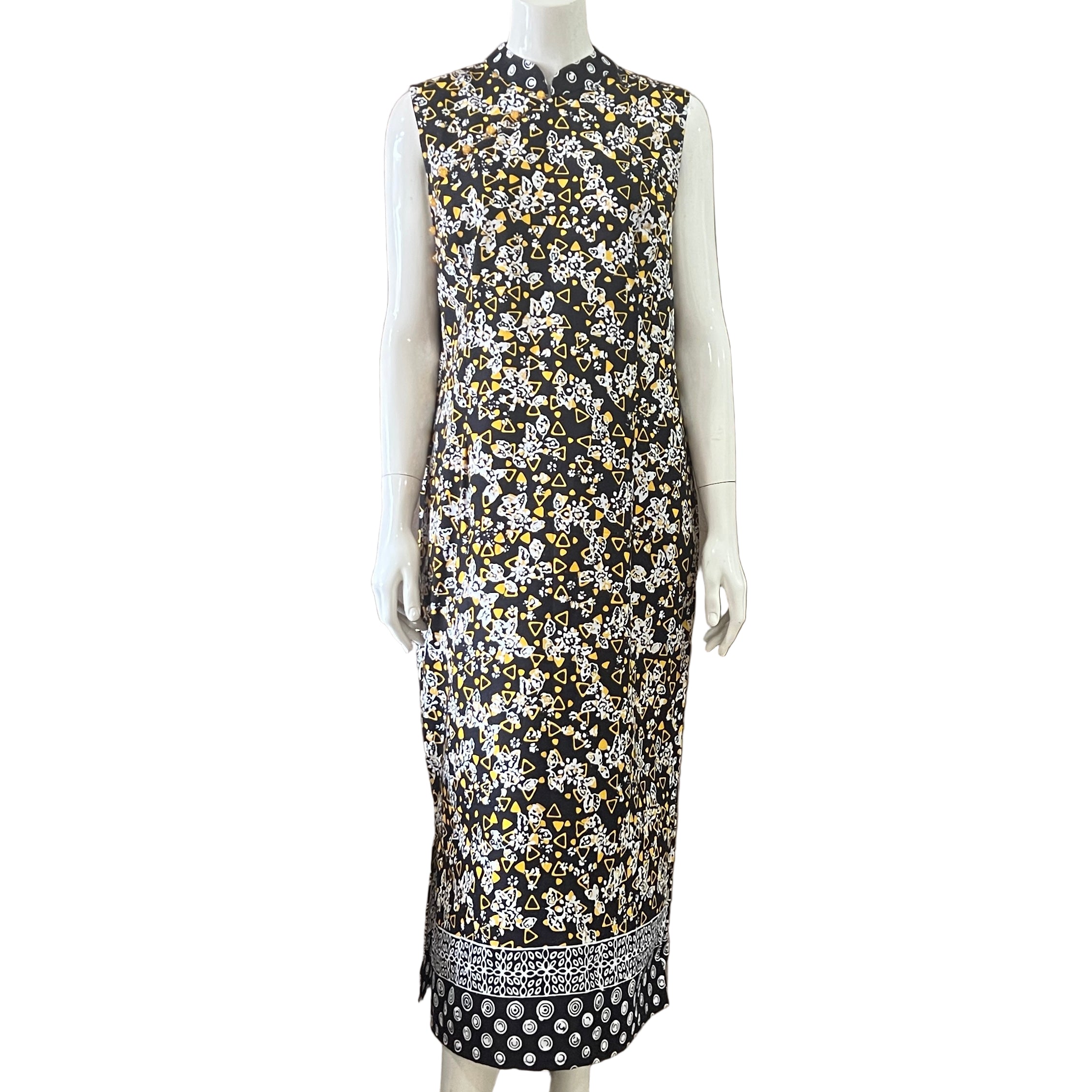 Classic Cheongsam Maxi Dress - L