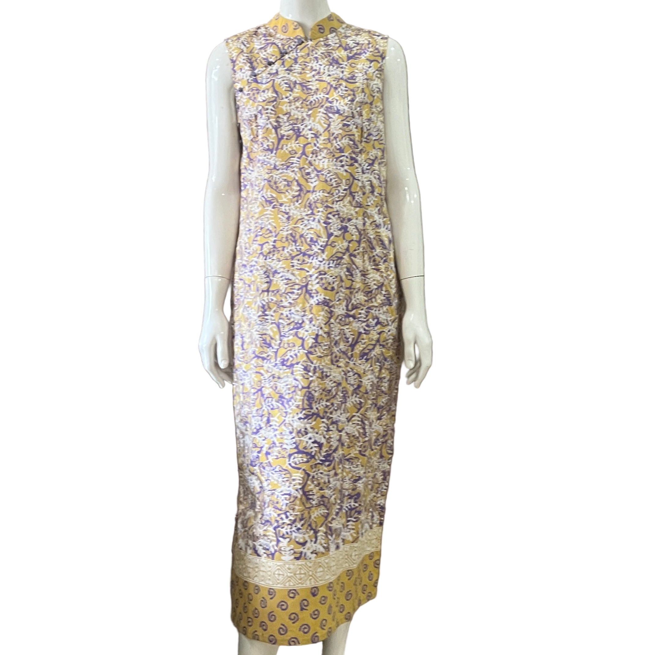 Classic Cheongsam Maxi Dress - M