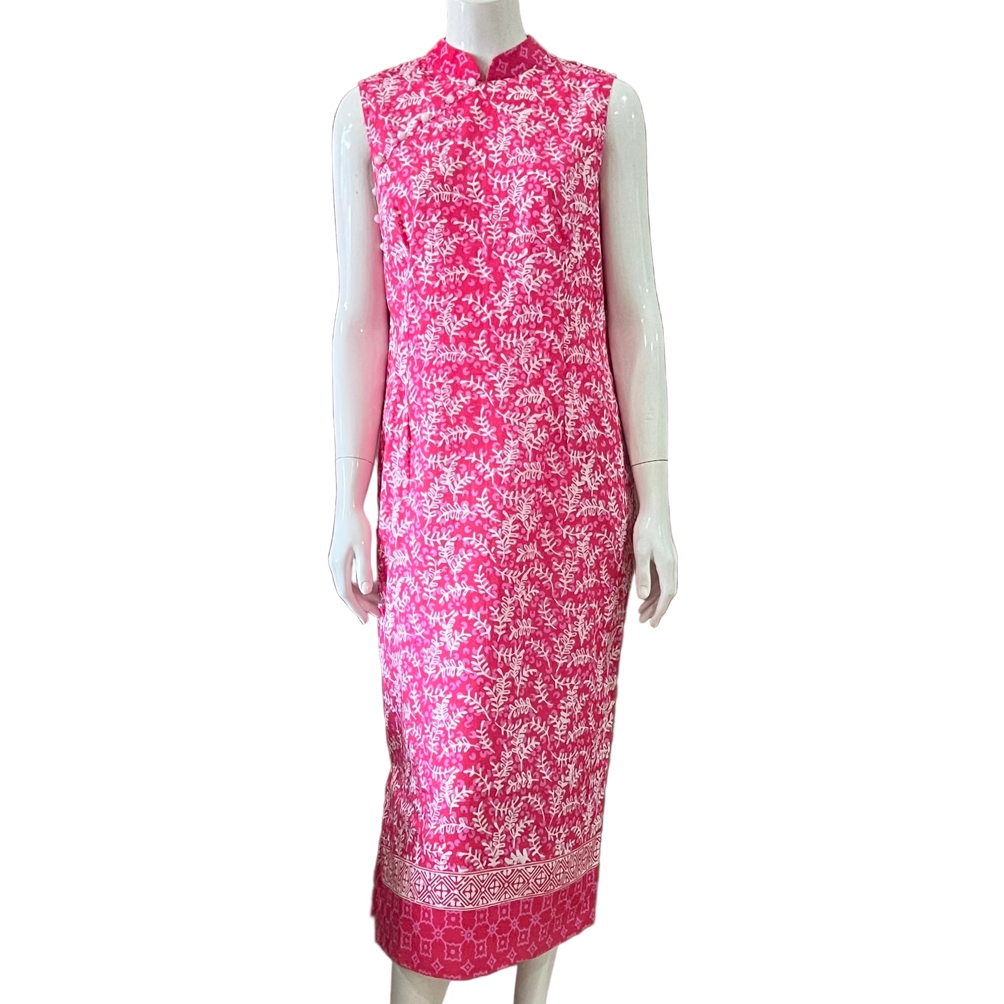 Classic Cheongsam Maxi Dress - M