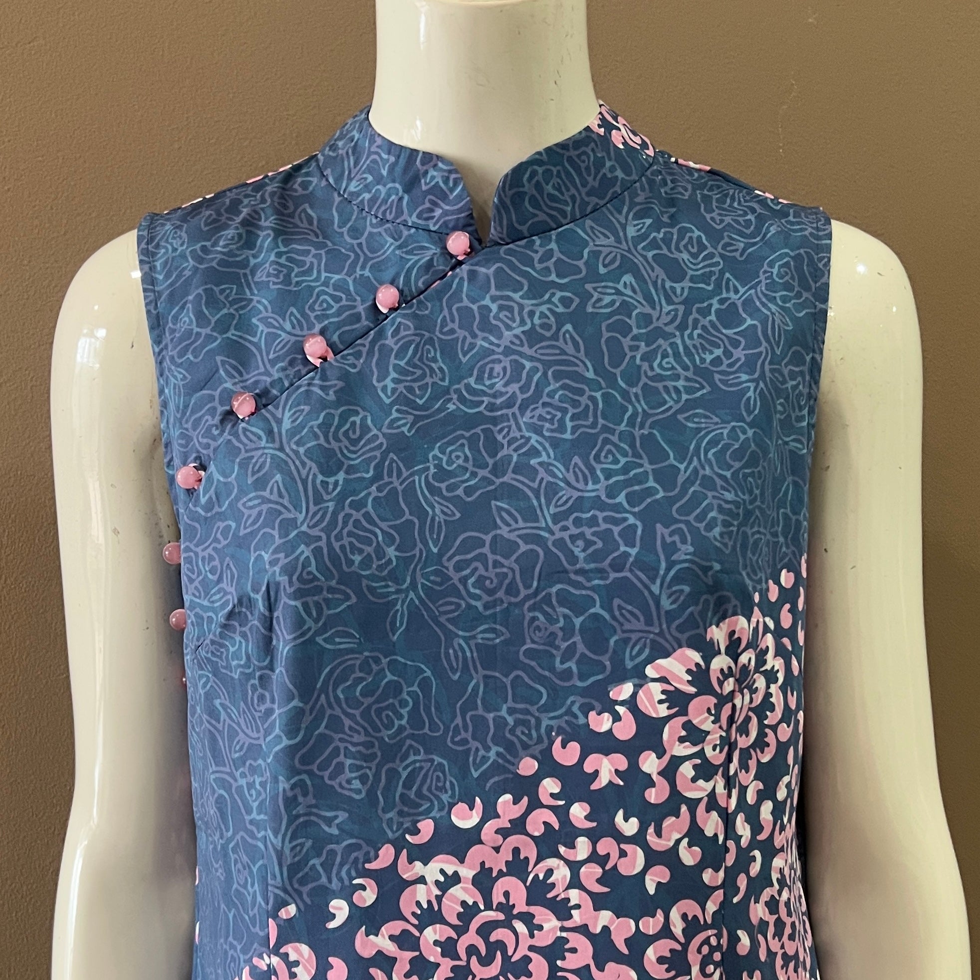 Classic Cheongsam Maxi Dress - S