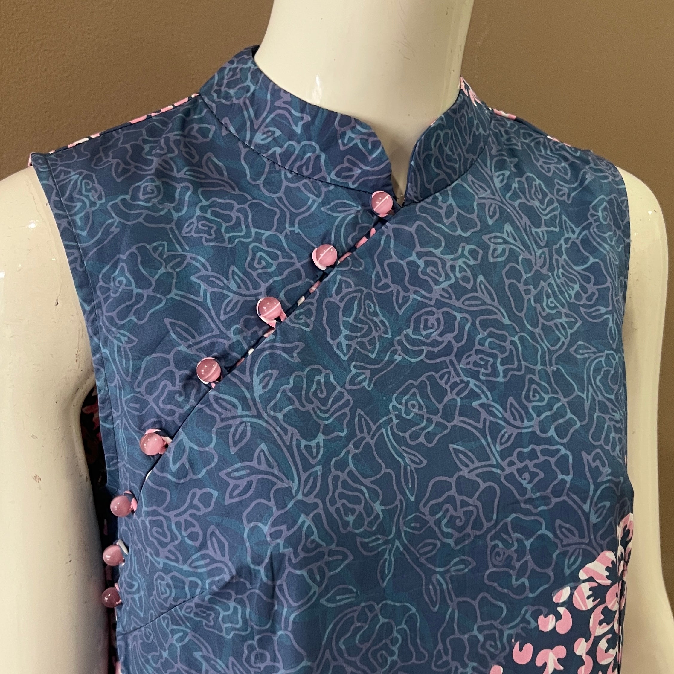 Classic Cheongsam Maxi Dress - S