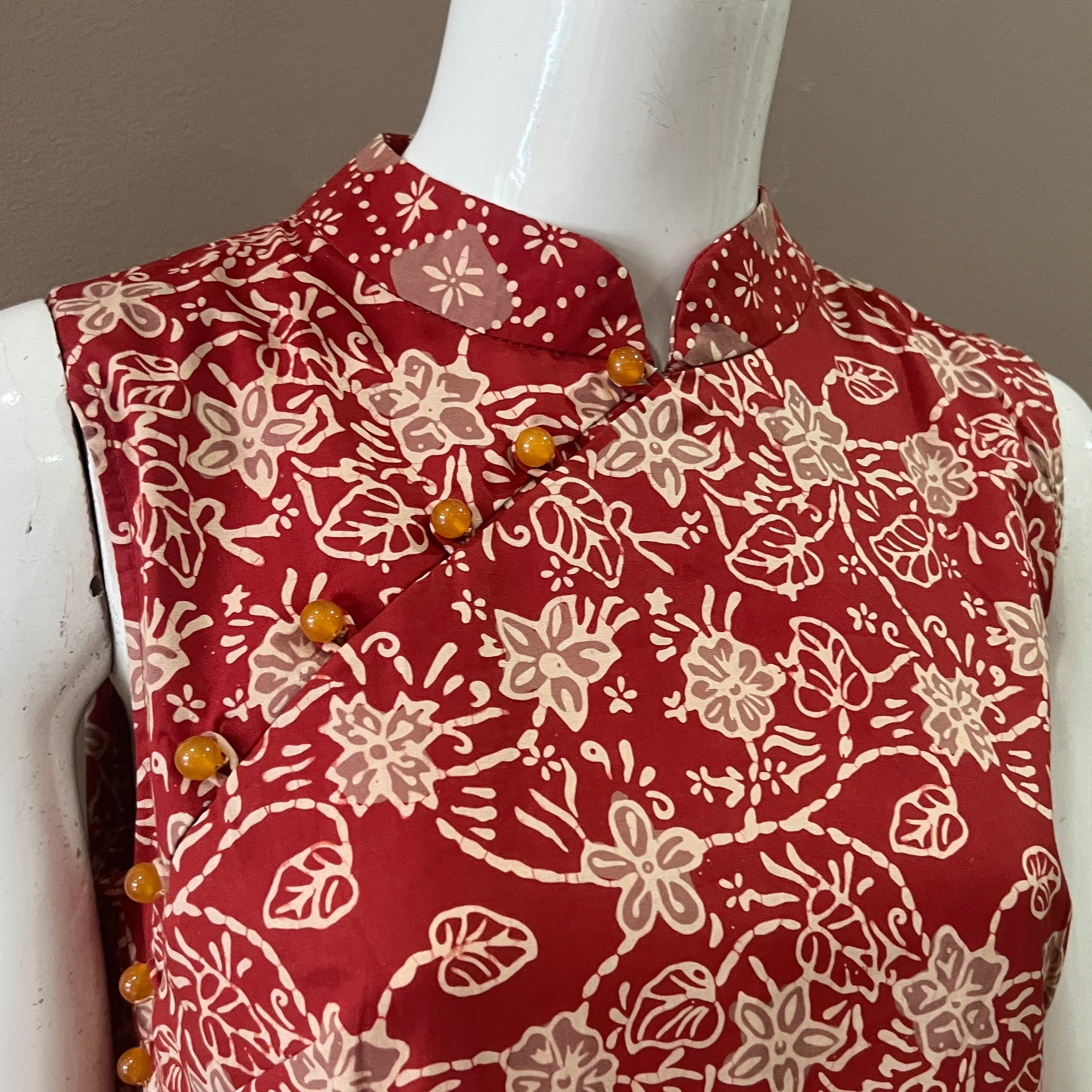 Classic Cheongsam Maxi Dress - S