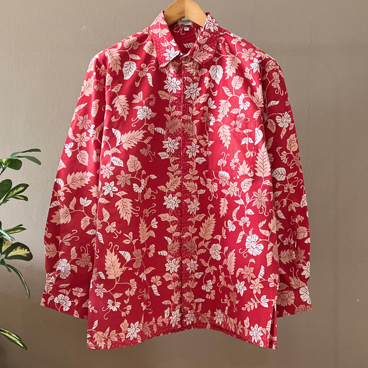 Premium Batik Tulis Supreme Men's Long Sleeve Shirt - XL