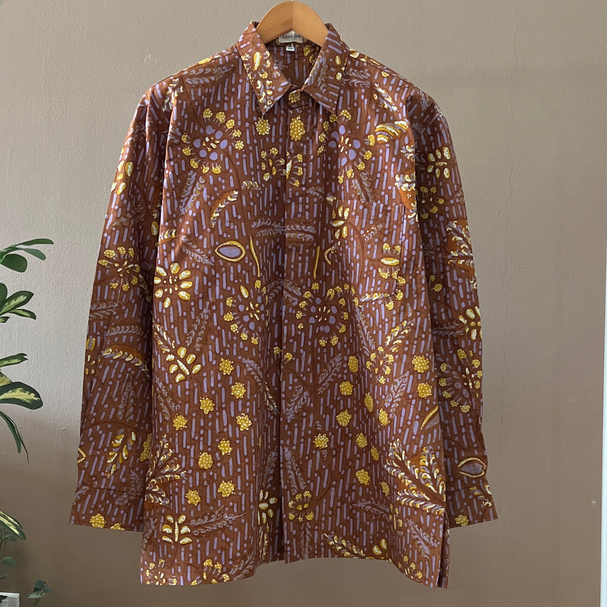 Premium Batik Tulis Select Men's Long Sleeve Shirt - XXL