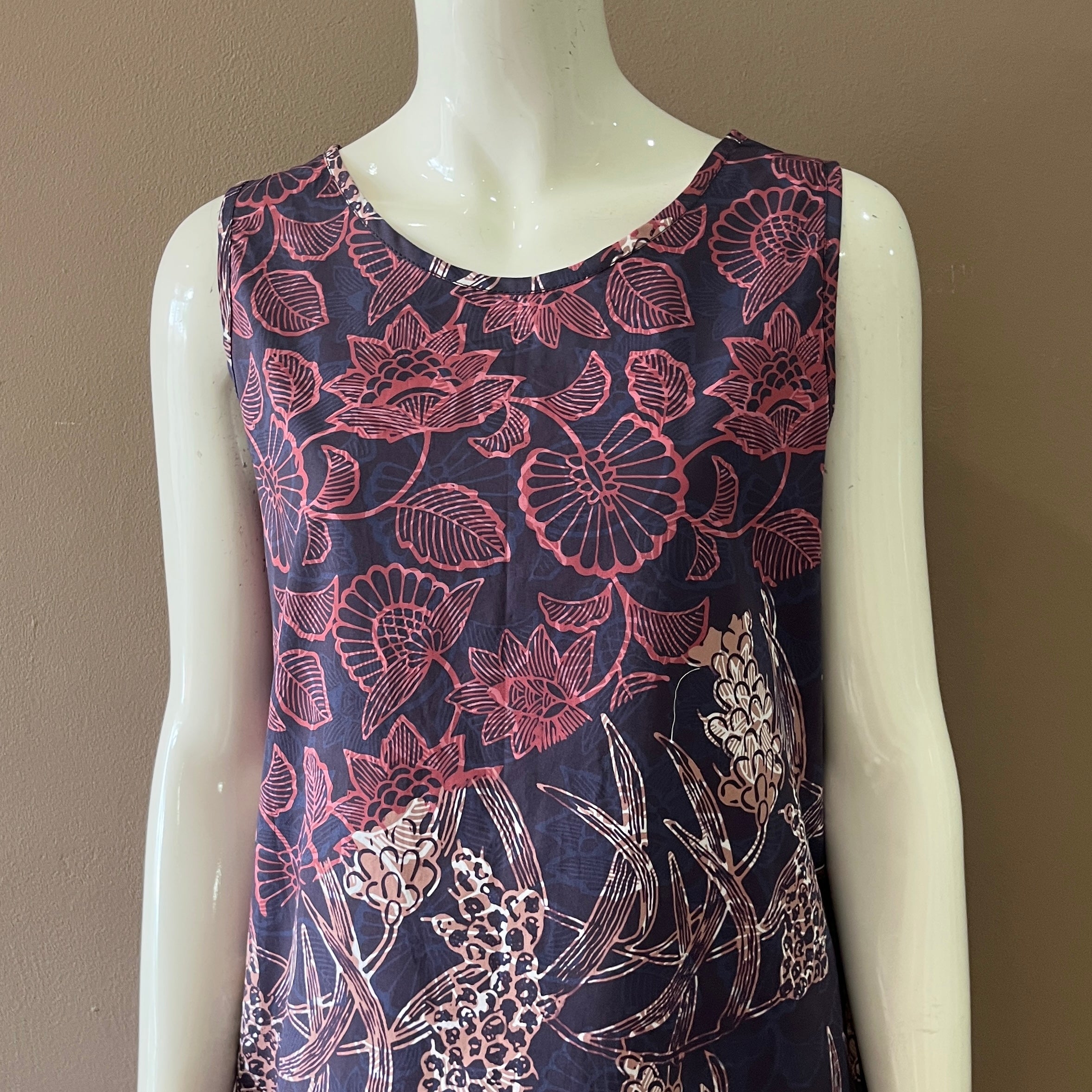 Reversible Batik Maxi Dress - L