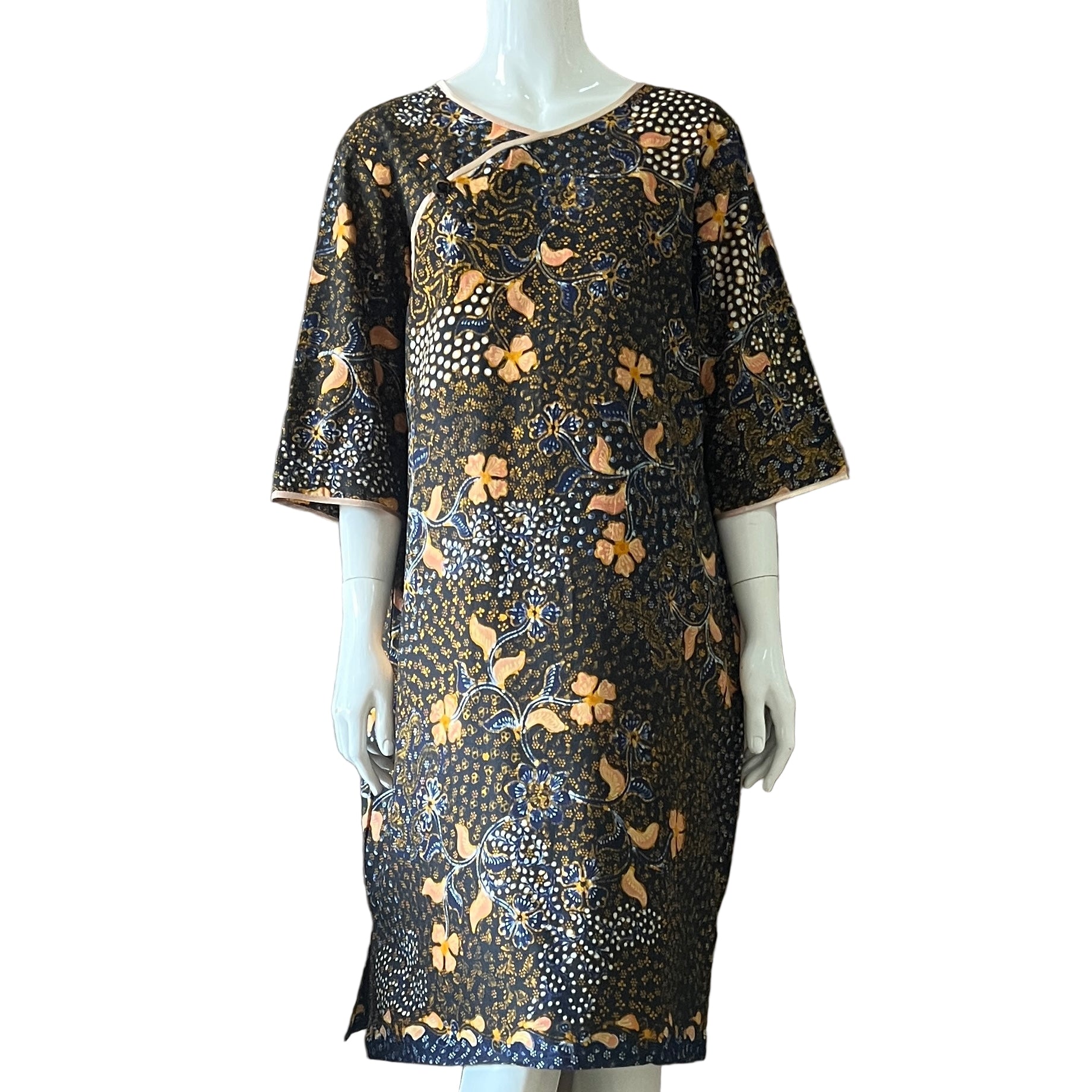 Classic Pankou 3/4 Sleeve Dress - XL