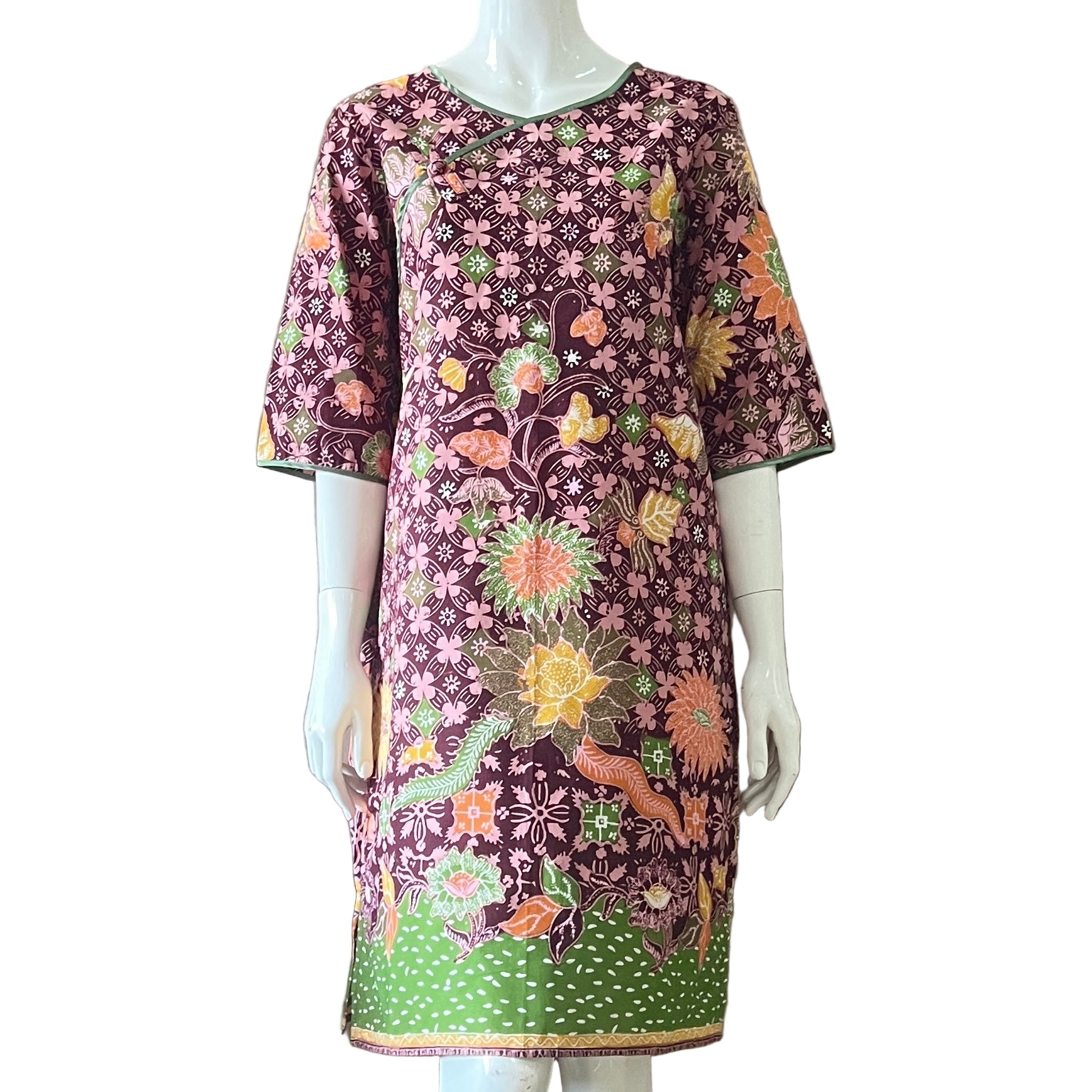 Classic Pankou 3/4 Sleeve Dress - M