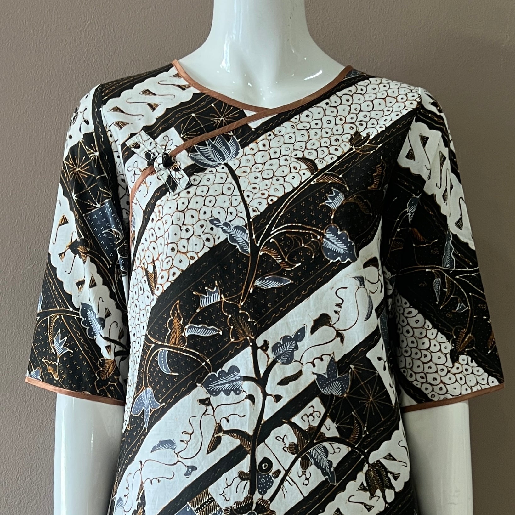 Classic Pankou 3/4 Sleeve Dress - XS