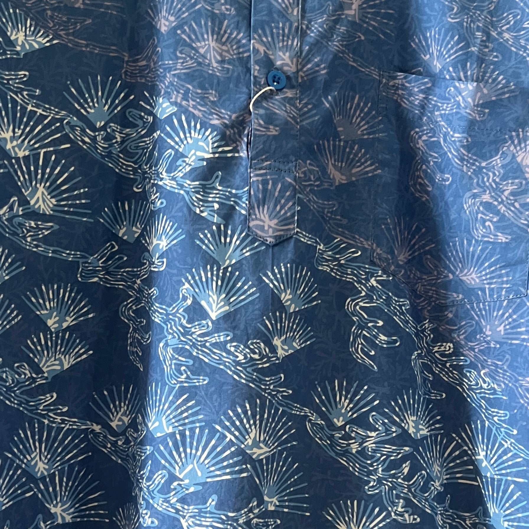 Batik Men's Mandarin Collar Shirt - XXL