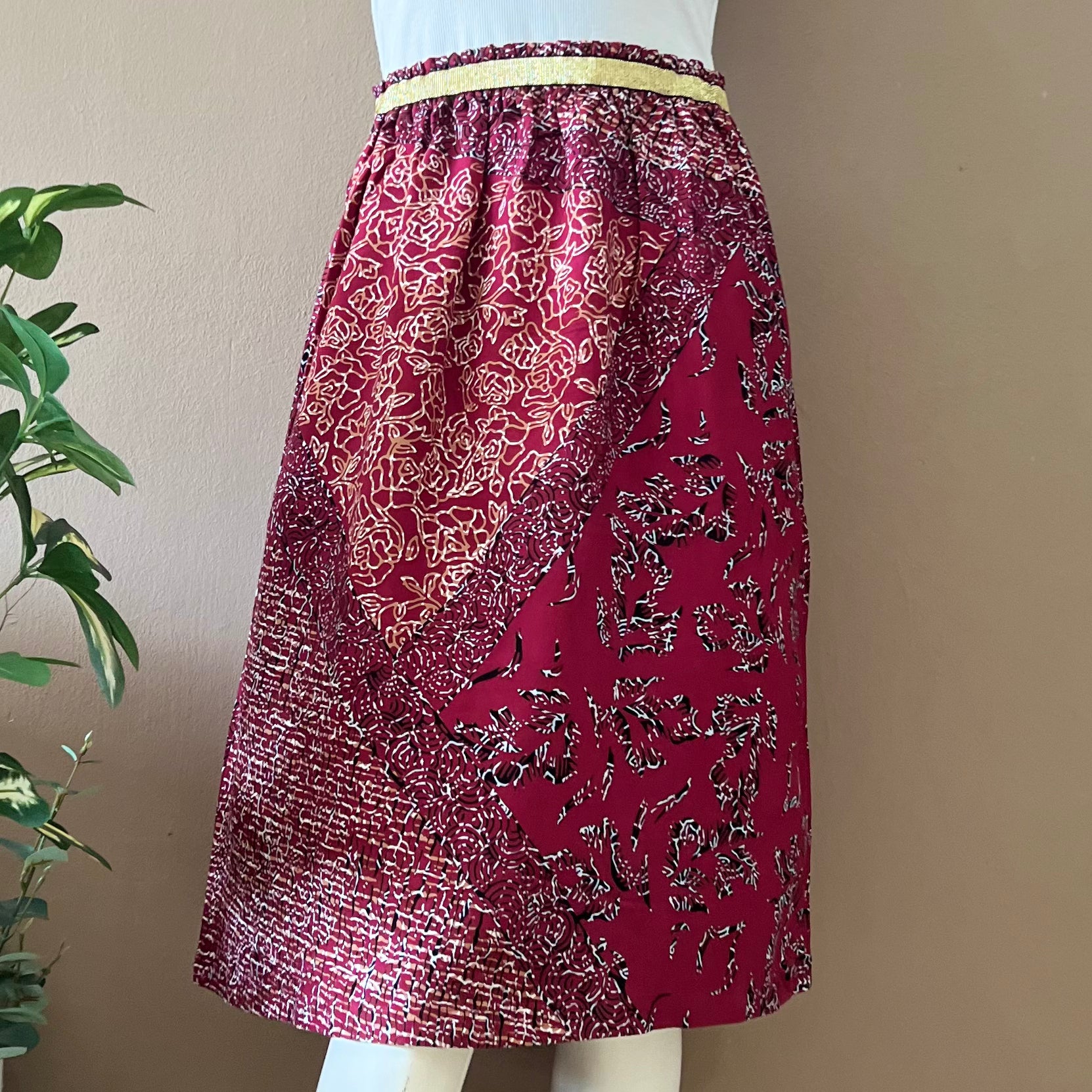 Elastic Waistband Skirt Template