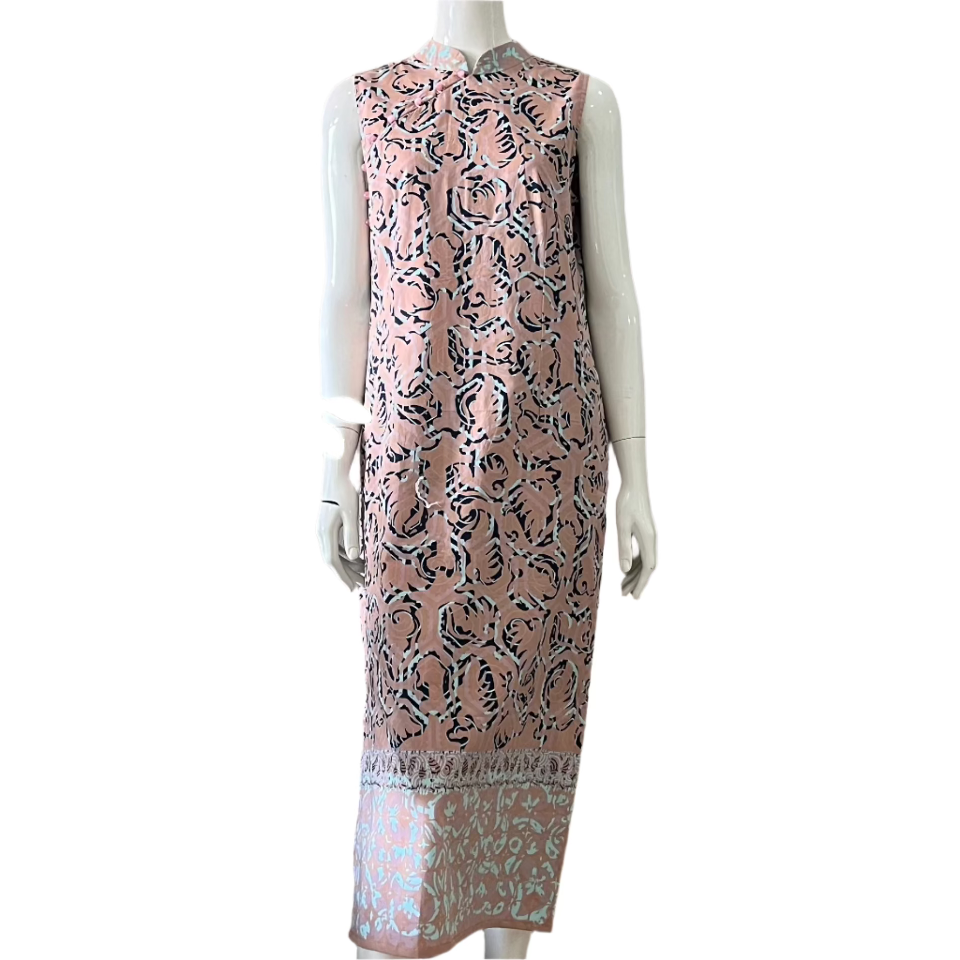Classic Cheongsam Maxi Dress - S