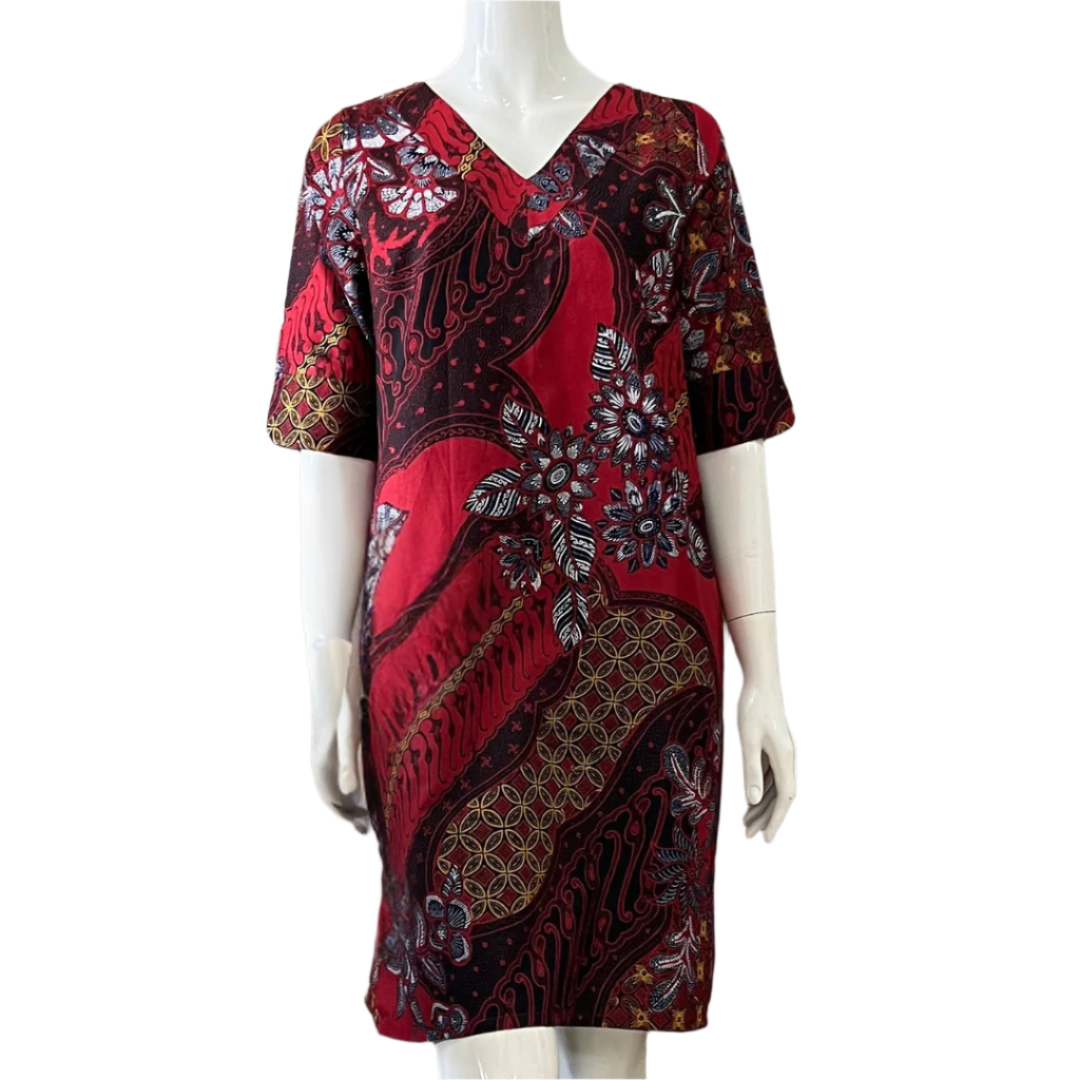 Classic V Neck Dress - S