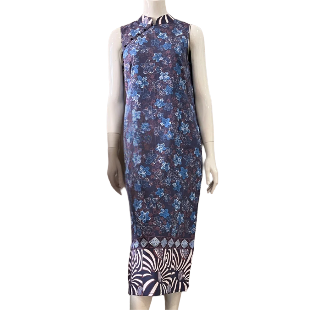Classic Cheongsam Maxi Dress - XS