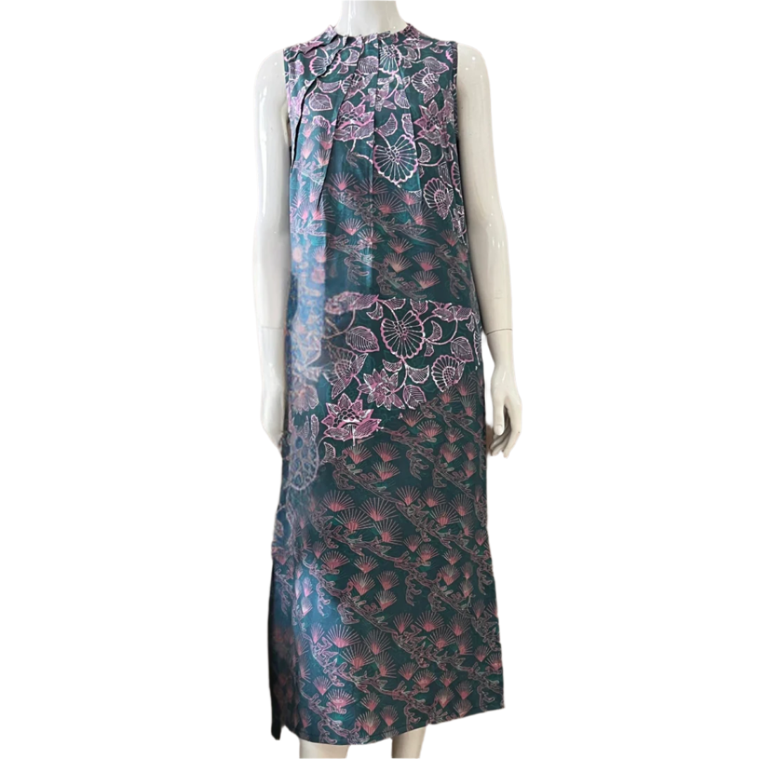 Ruffle Neck Maxi Dress XS