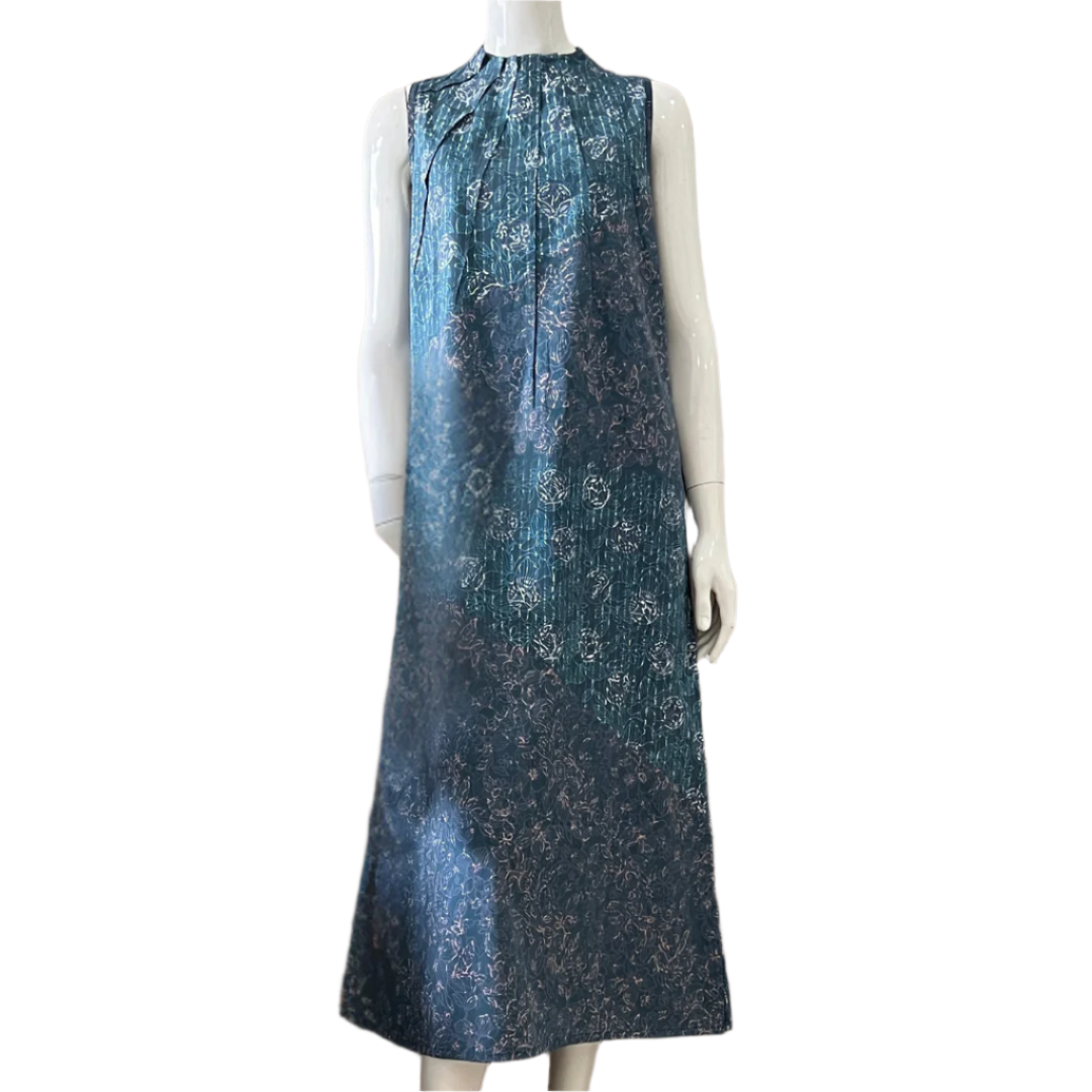 Ruffle Neck Maxi Dress S