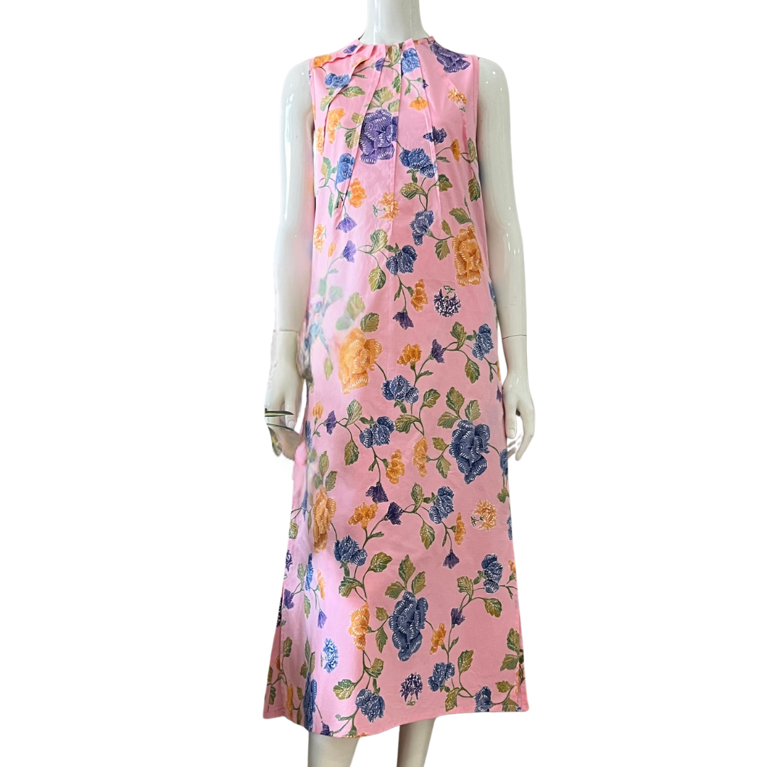 Ruffle Neck Maxi Dress XS