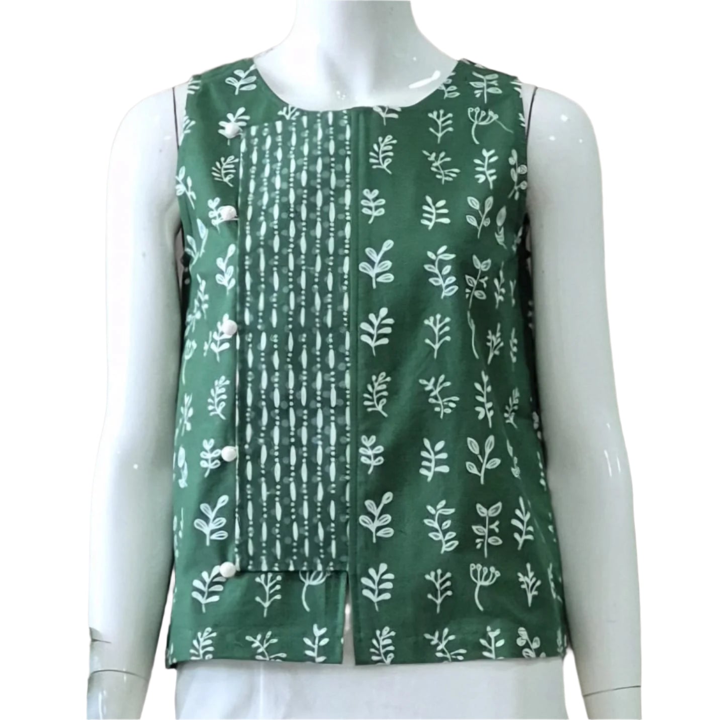 Tropical Side Button Top - XS