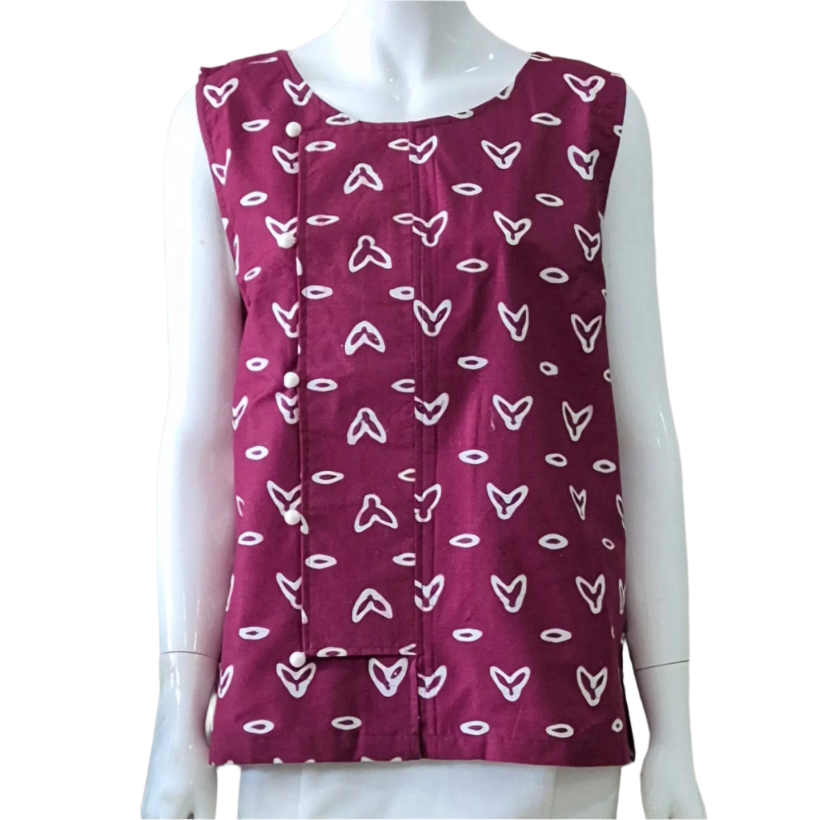 Tropical Side Button Top - XL