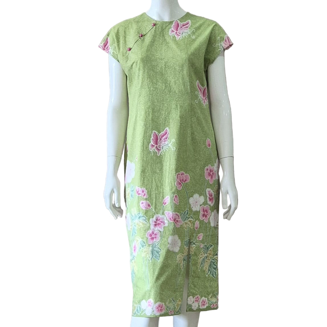 3 Button Slim Fit Midi Dress