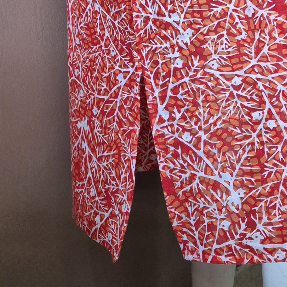 Puff Sleeve Midi Dress - M