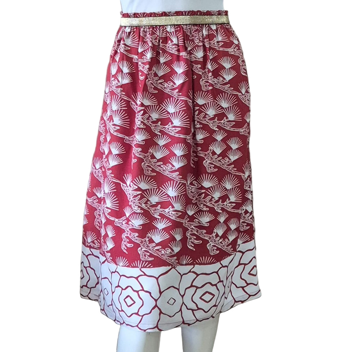 Elastic Waistband Skirt - Pine