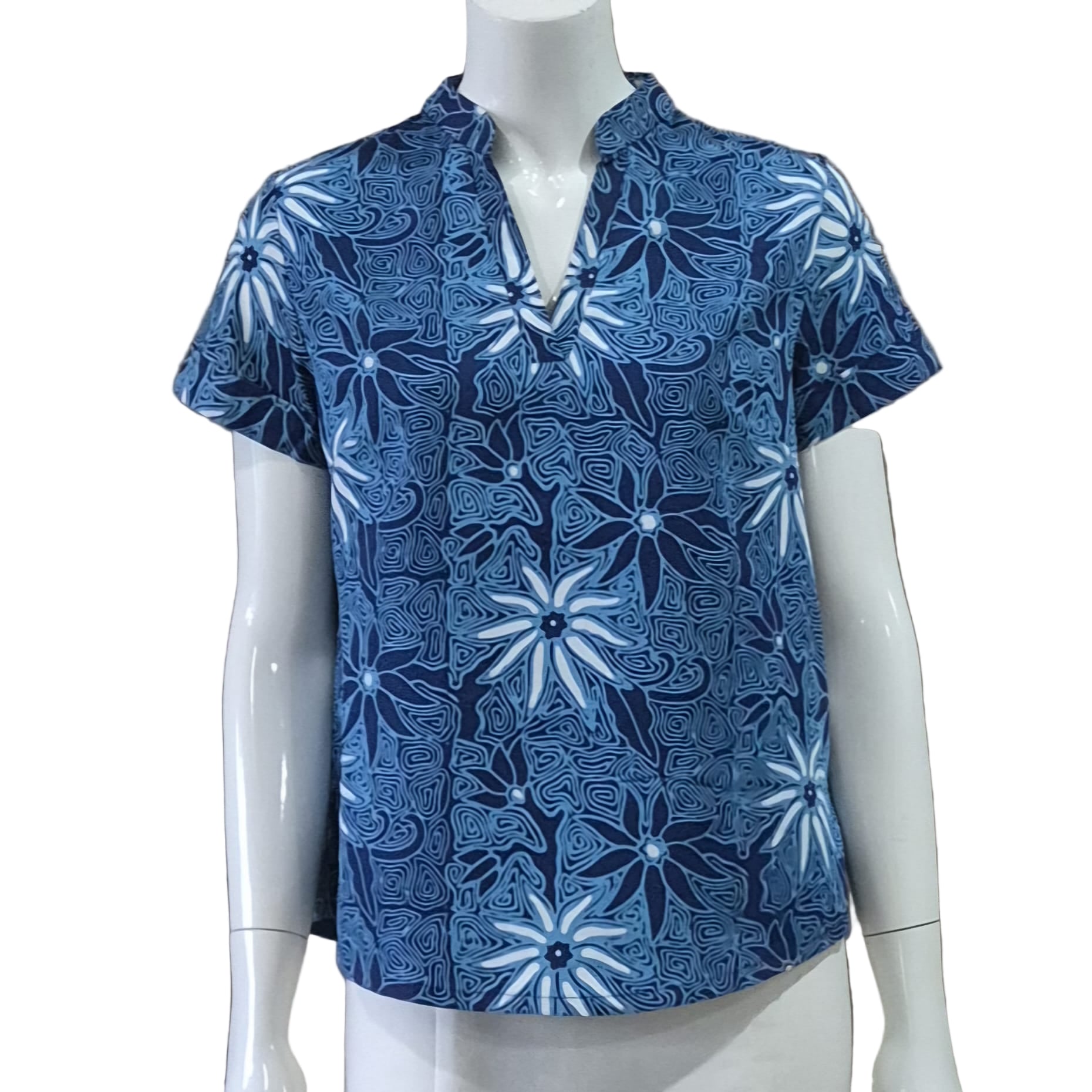 Casual Mandarin Collar Top - XS