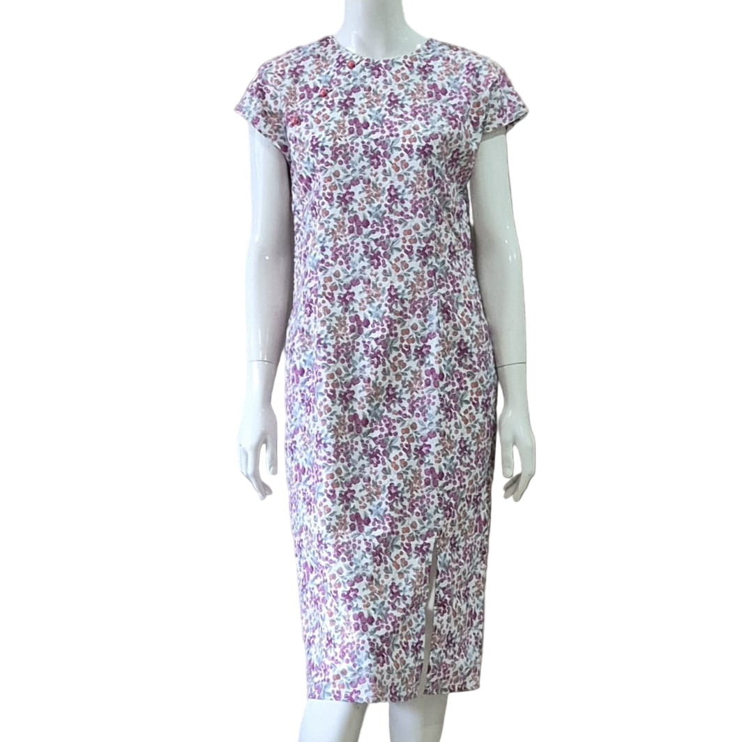 JP 3 Button Round Neck Midi