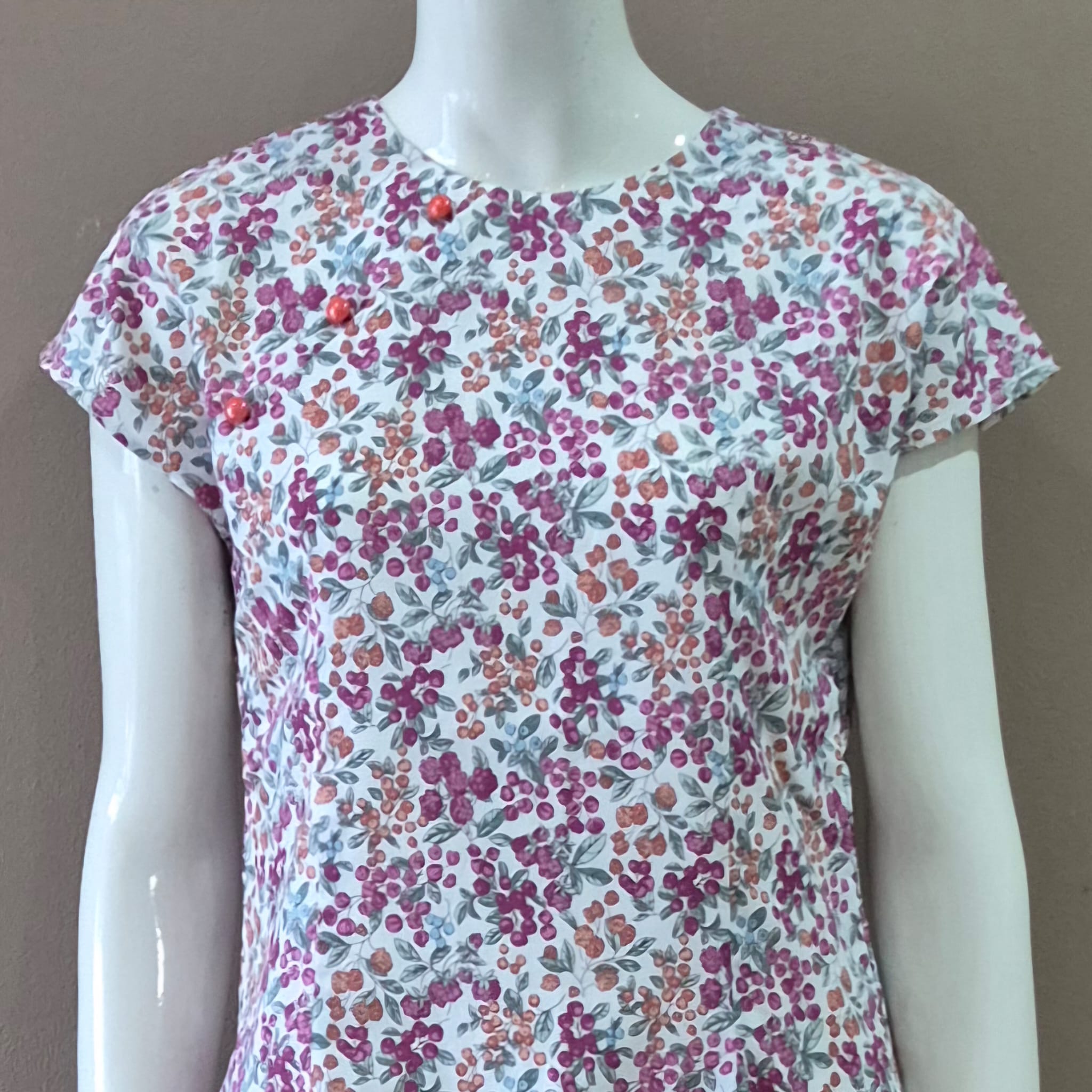 JP 3 Button Round Neck Midi