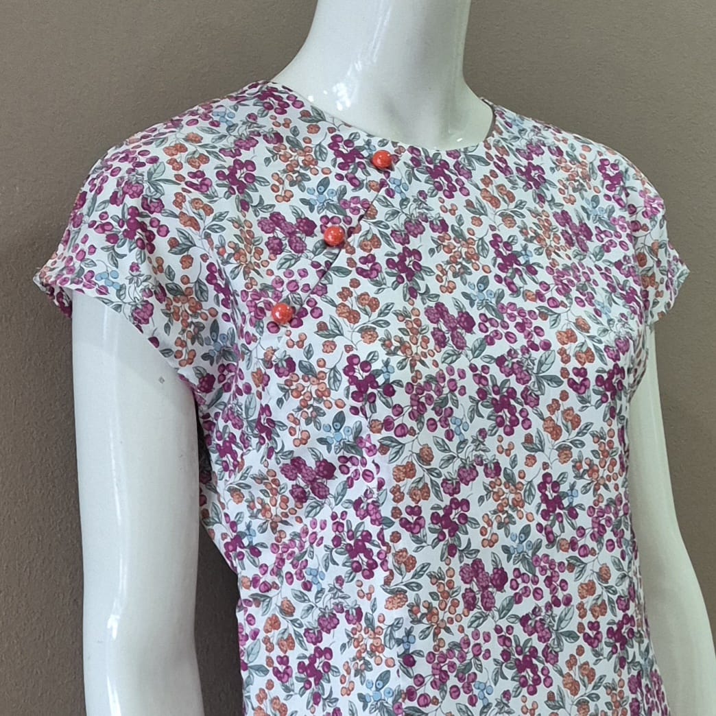 JP 3 Button Round Neck Midi