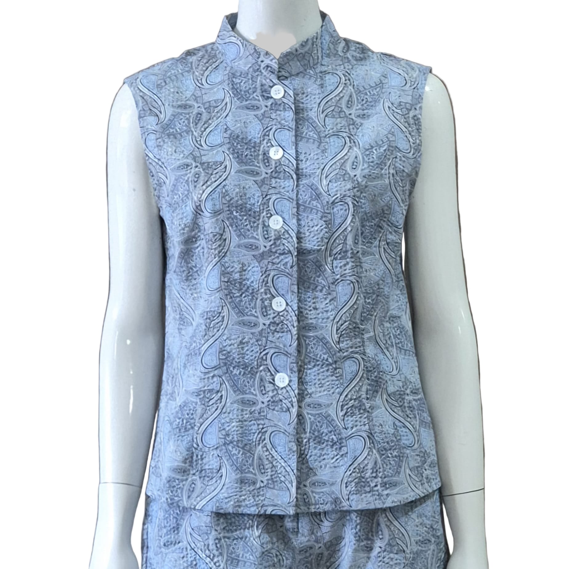 JP Mandarin Collar Sleeveless Top