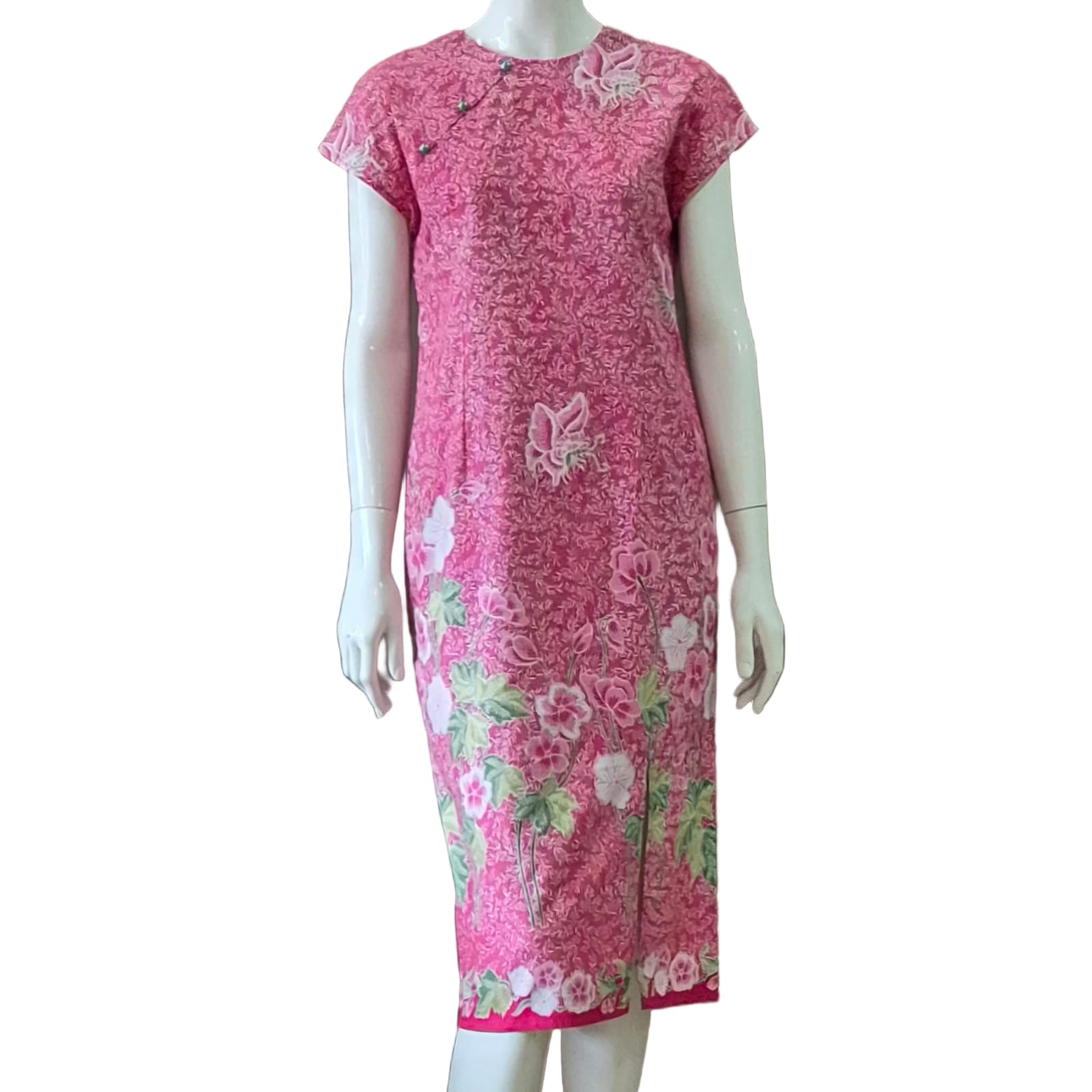 3 Button Slim Fit Midi Dress