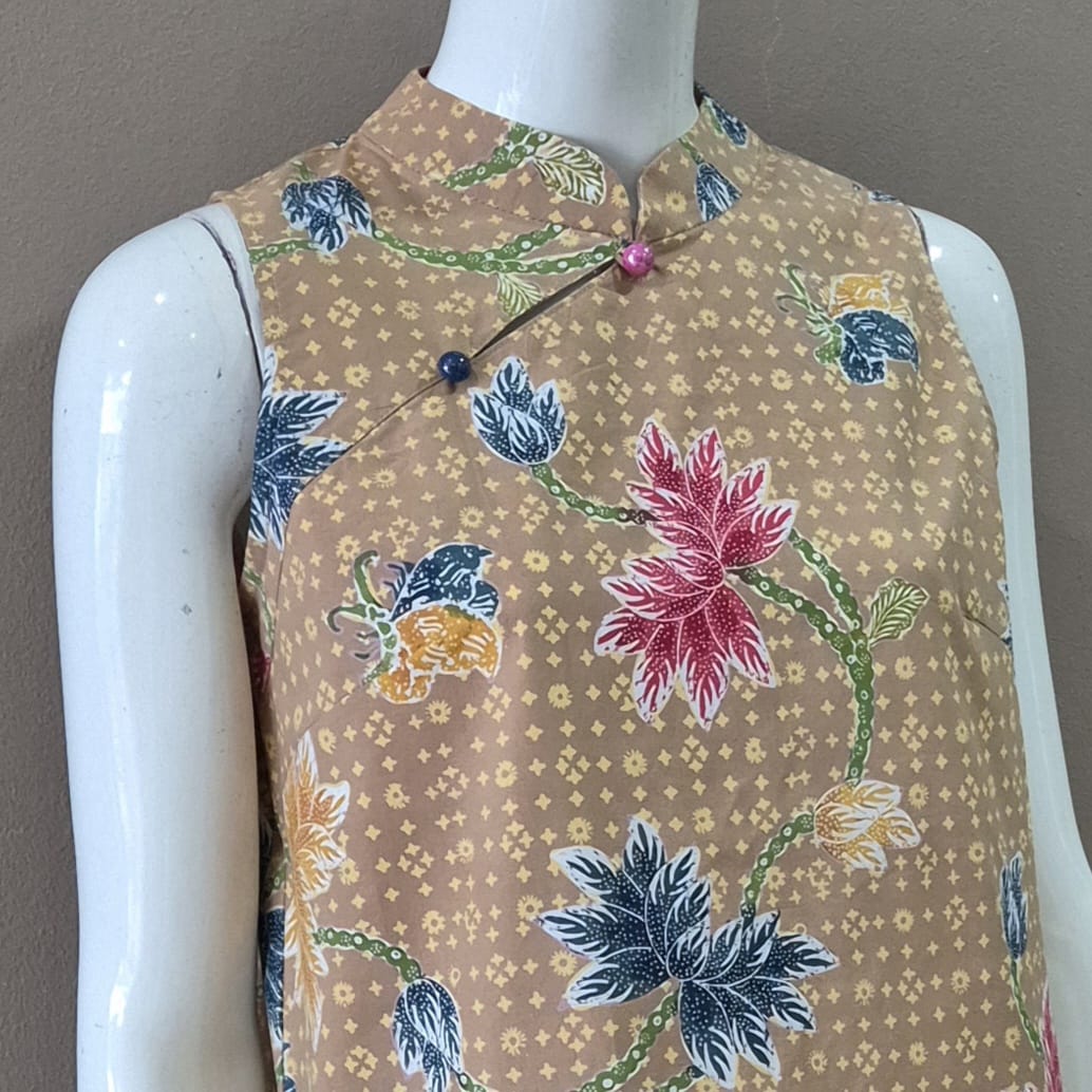 2 Buttons Cheongsam Relax Dress - XS