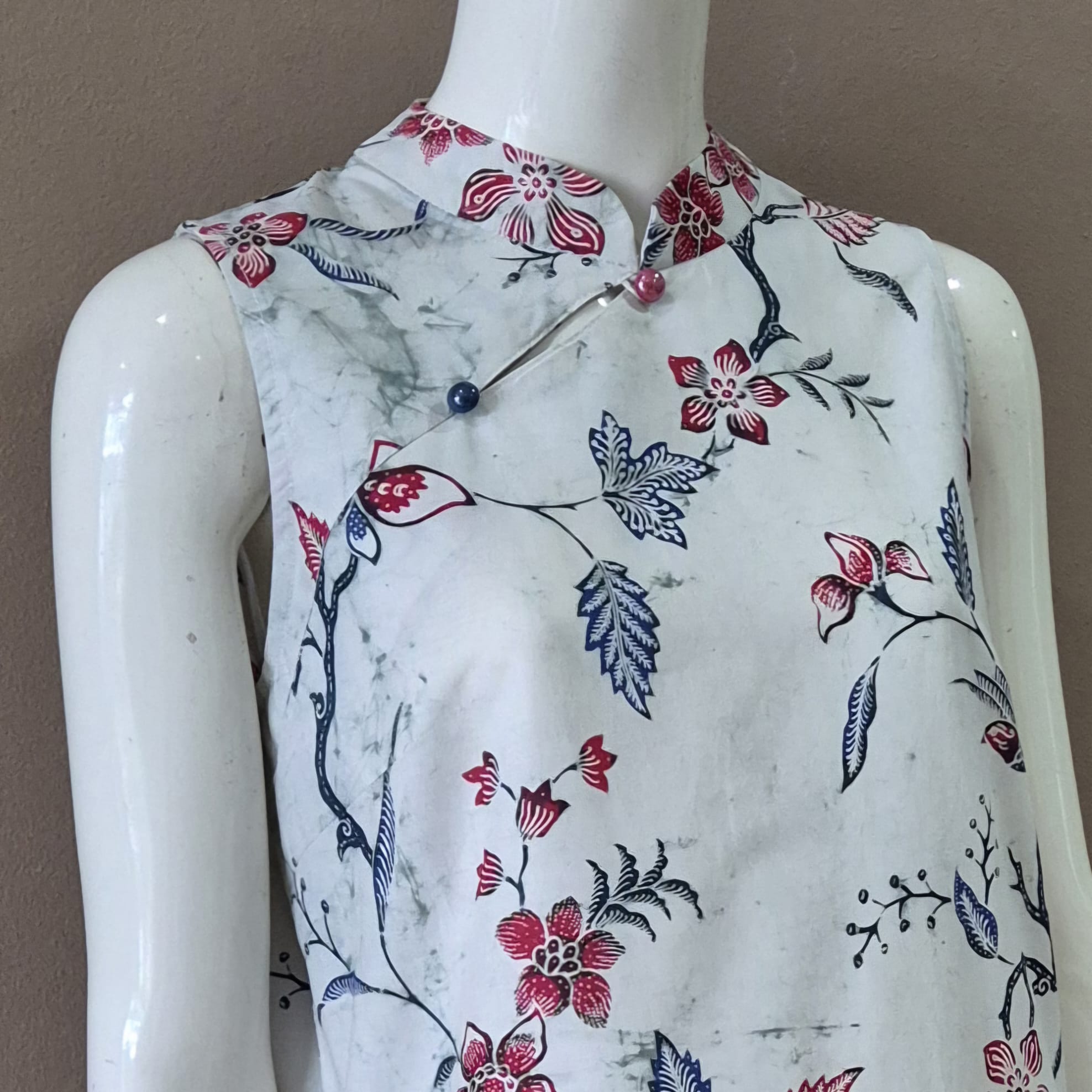 2 Buttons Cheongsam Relax Dress - M