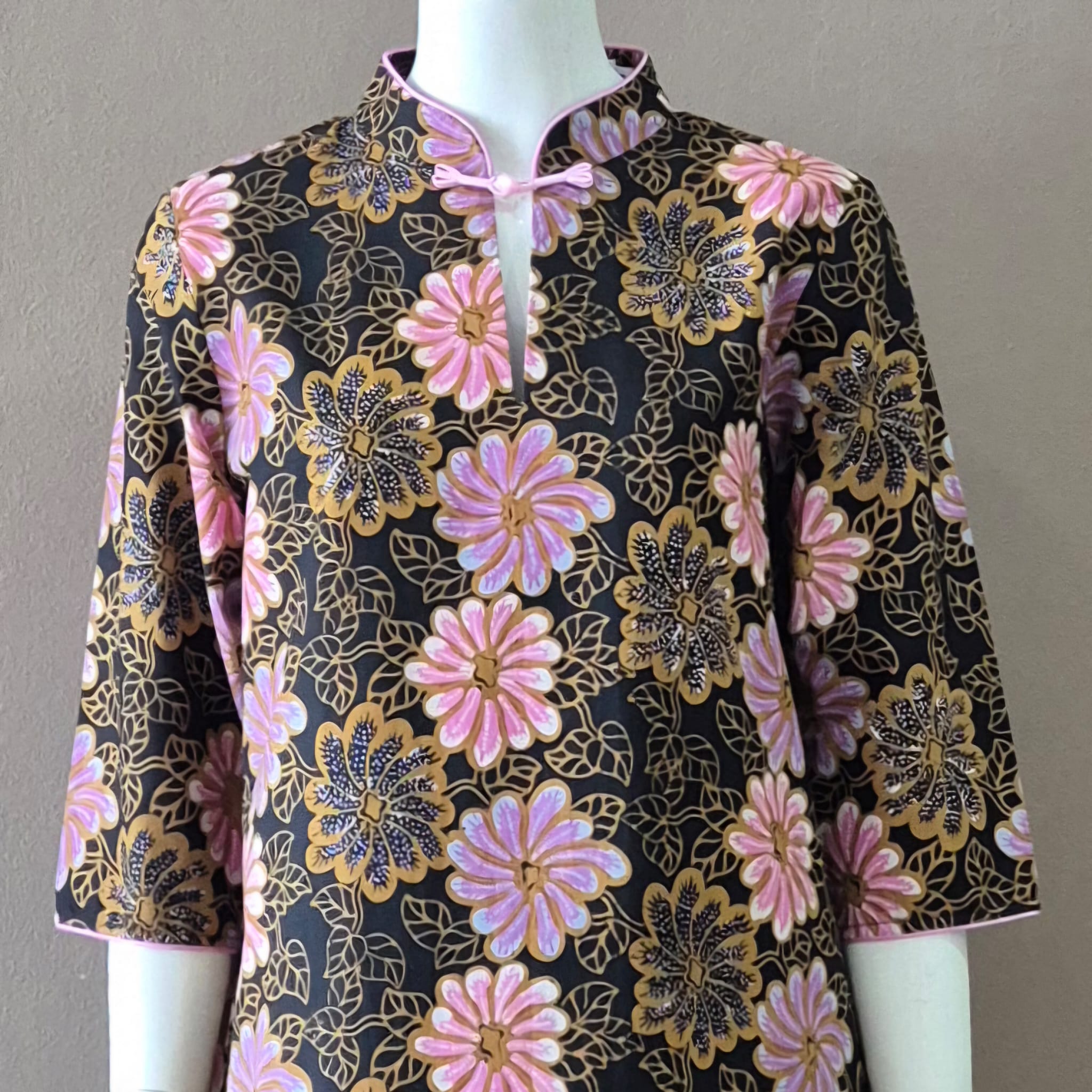 3/4 Sleeve Cheongsam Dress - M