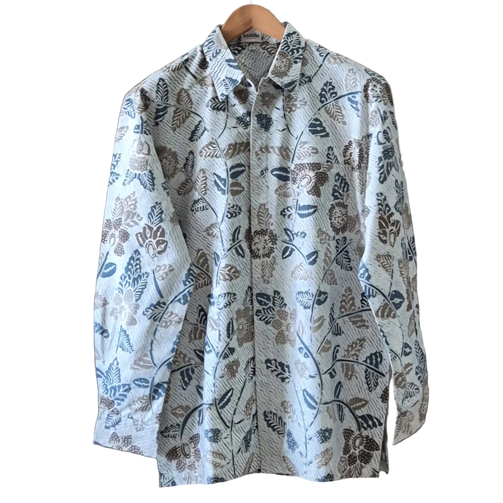 Premium Batik Tulis Men's Select Long Sleeve Shirt - L