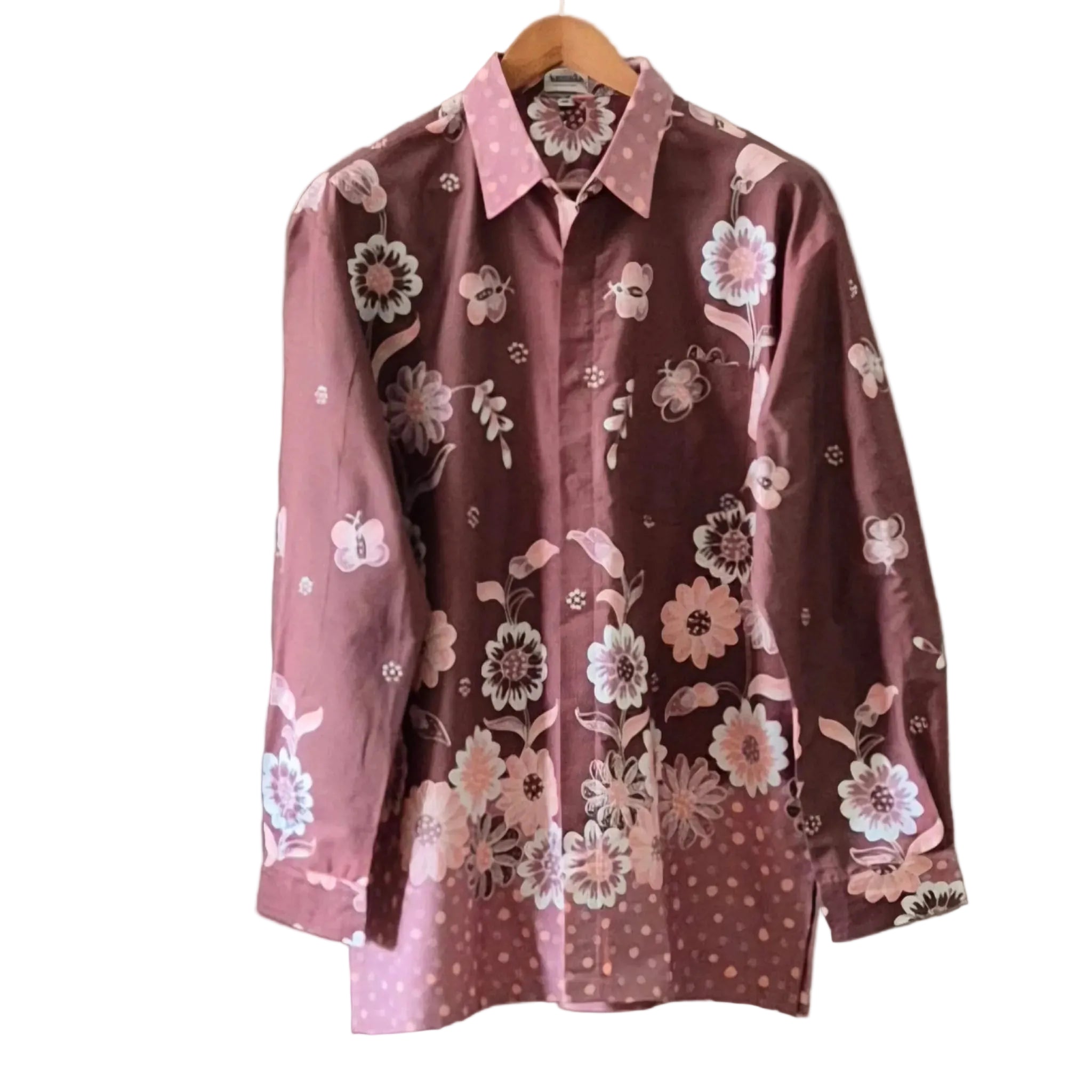 Premium Batik Tulis Men's Select Long Sleeve Shirt - XXL