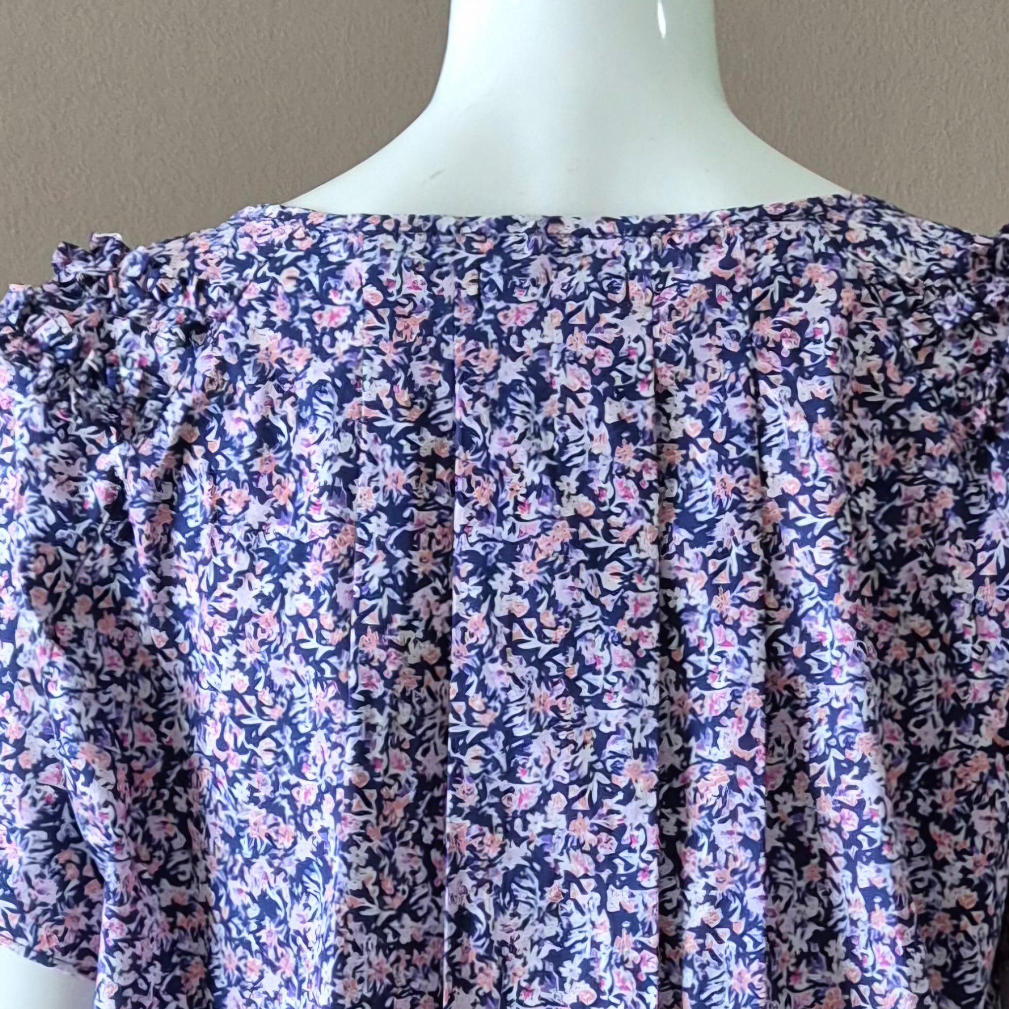 Night Dress with Shoulder Frill