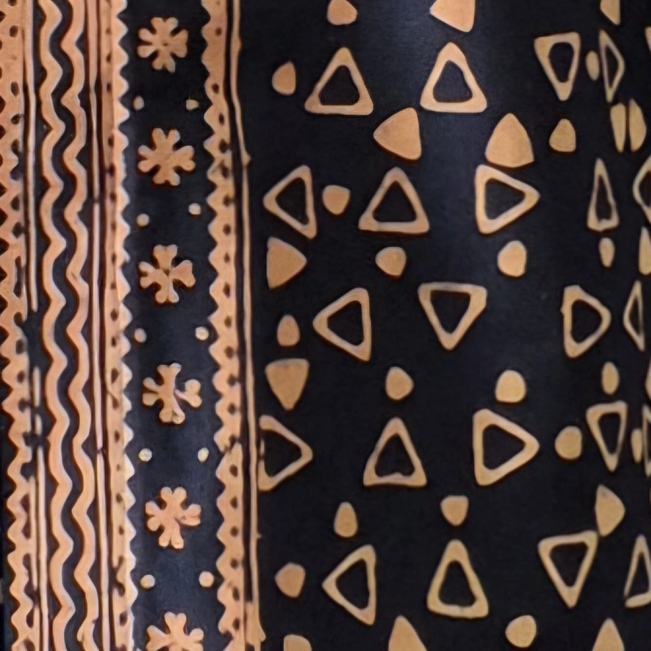 Men's Batik Linen Short Sleeve Shirt - M