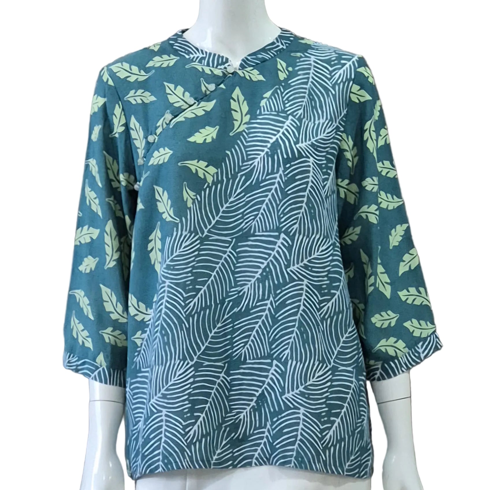 3/4 Sleeve Cheongsam Top - M