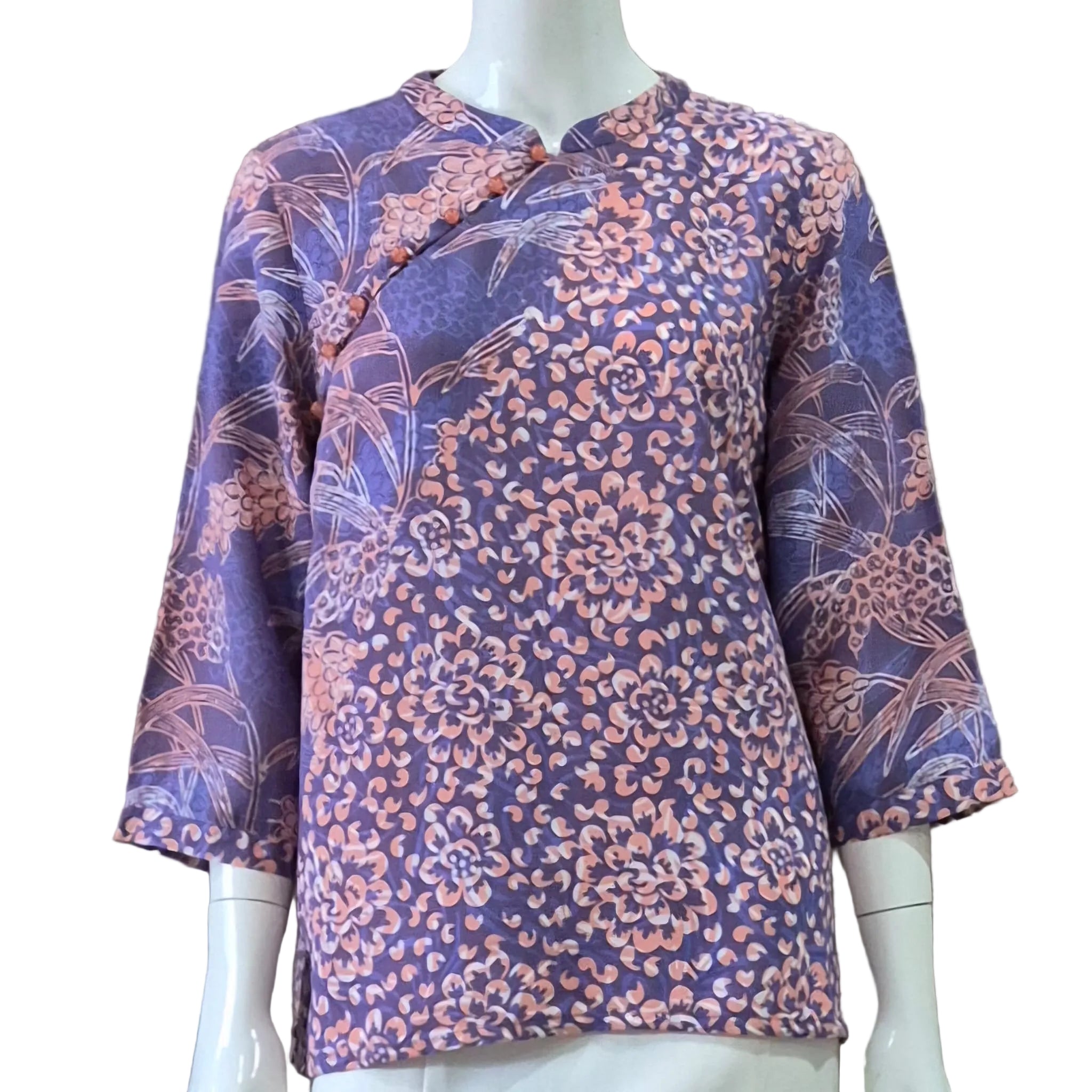 3/4 Sleeve Cheongsam Top - M