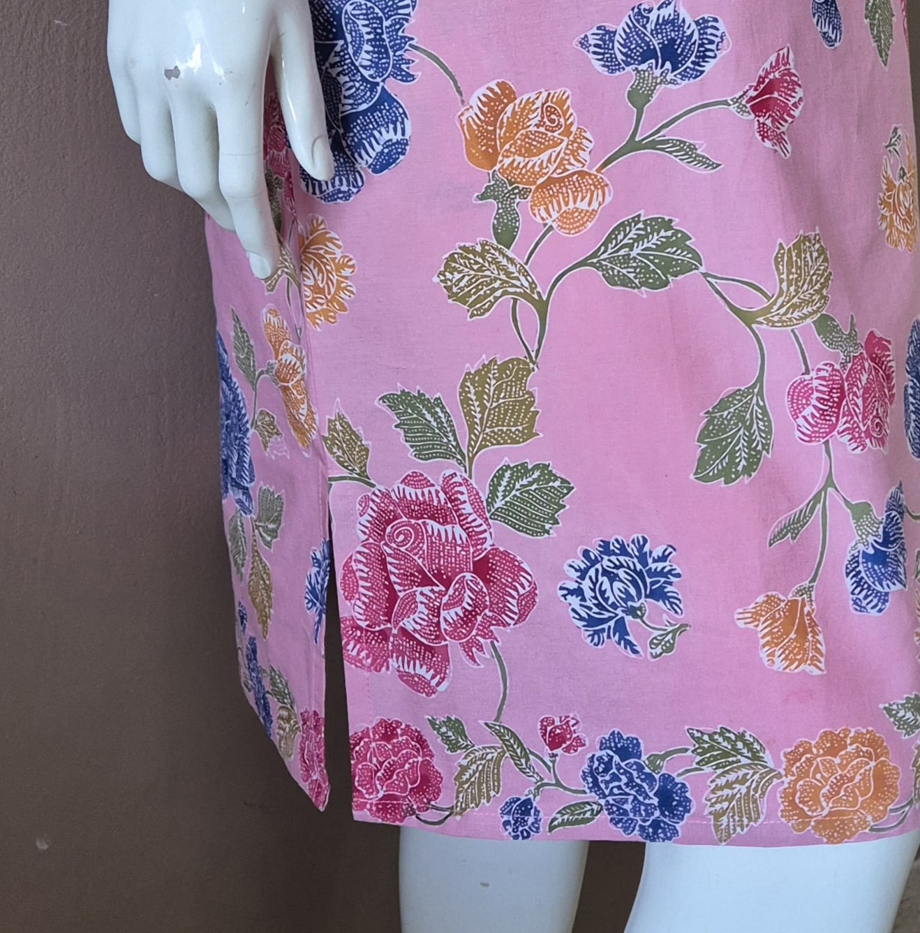 2 Buttons Cheongsam Relax Dress - XS