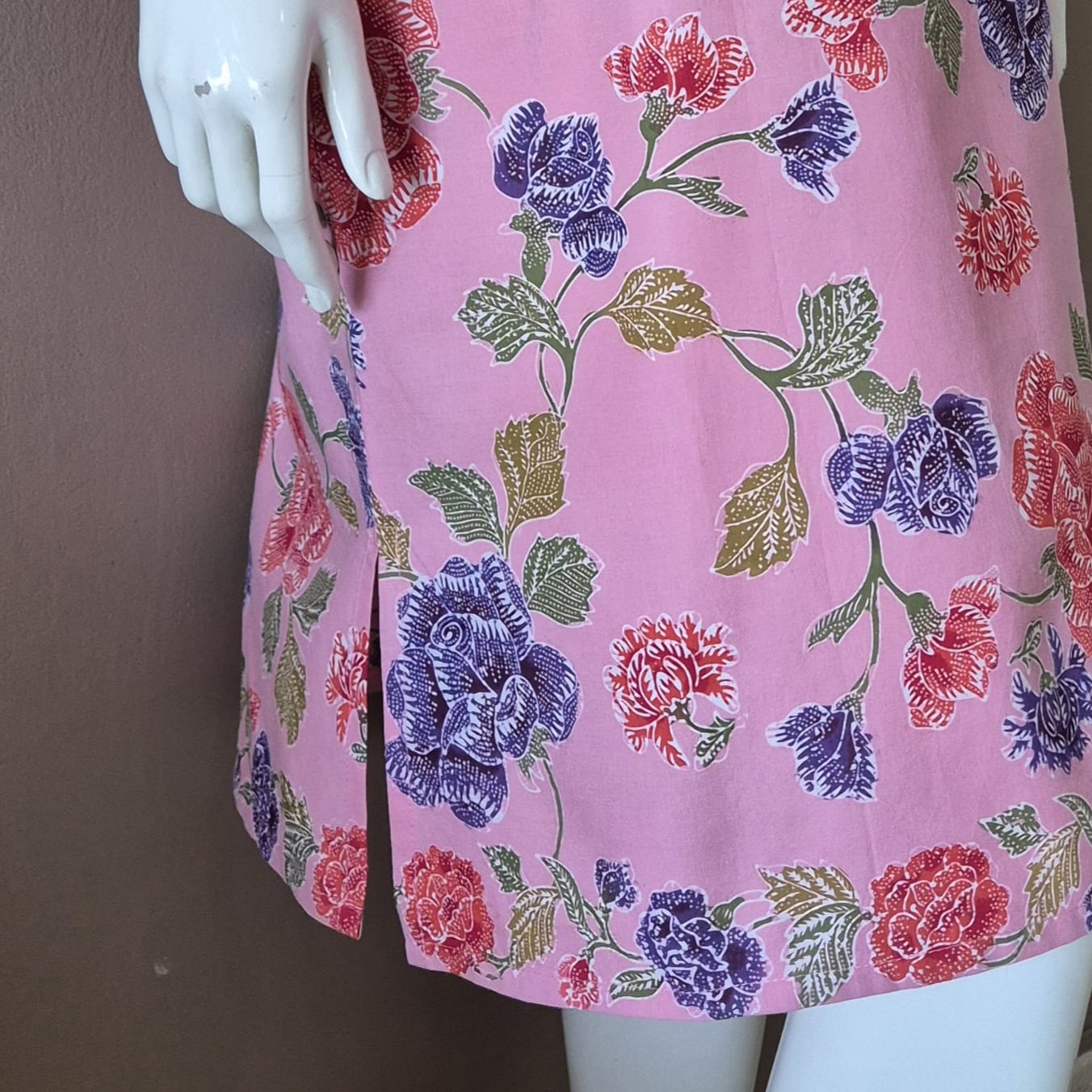 2 Buttons Cheongsam Relax Dress - S