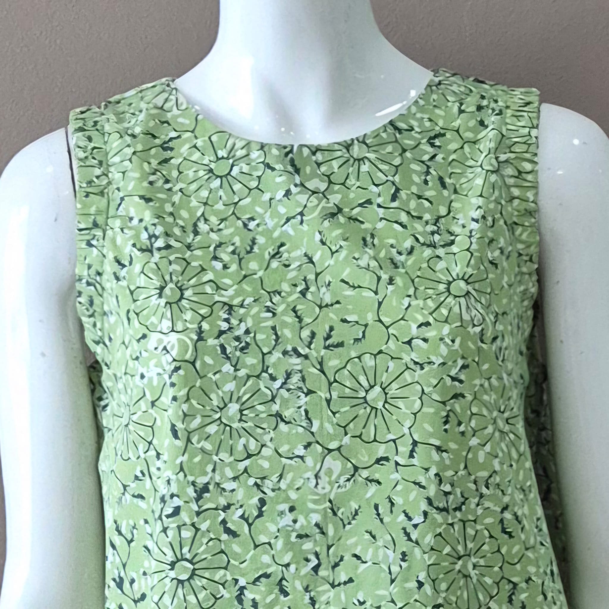 Gathered Sleeveless Dress - S