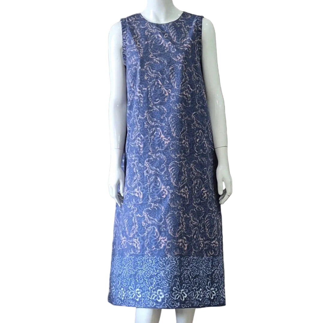 Gathered Sleeveless Dress - M