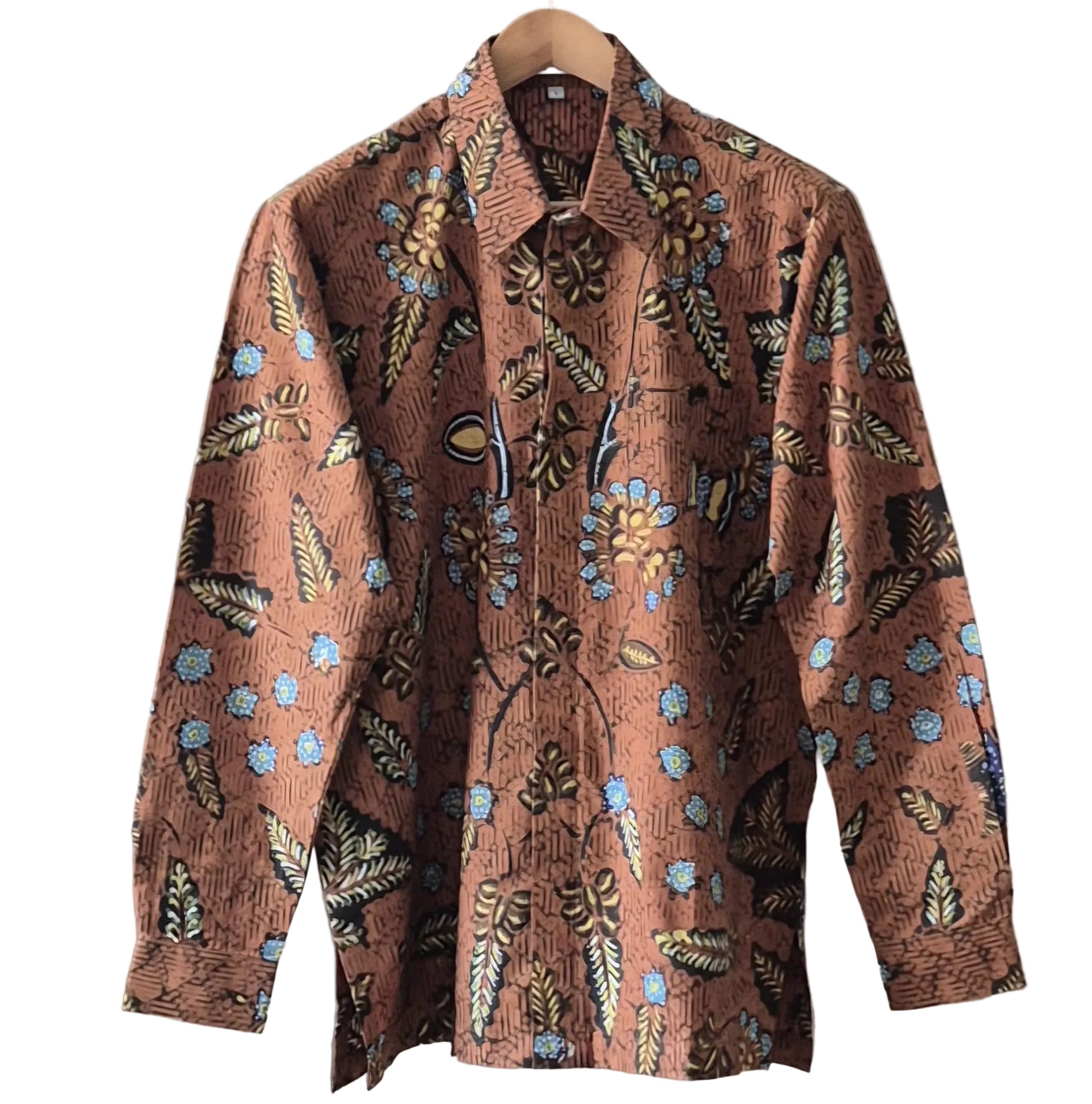 Premium Batik Tulis Men's Select Long Sleeve Shirt - L