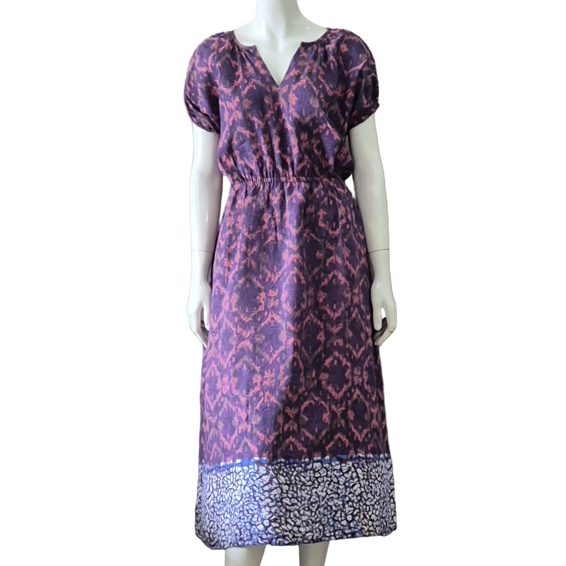Gathered Waist Midi Dress - XL