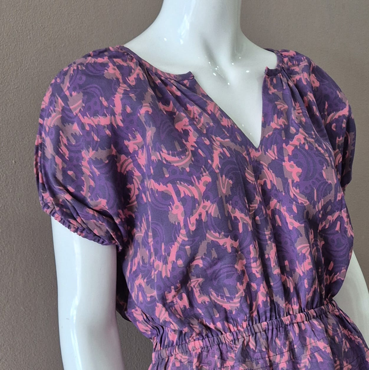 Gathered Waist Midi Dress - XL